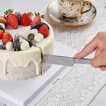 Silver Cake Cutter Set Stainless Steel Cake Knife and Cake Server Including Cake Knife and Dessert Server for Weddings Birthdays Parties
