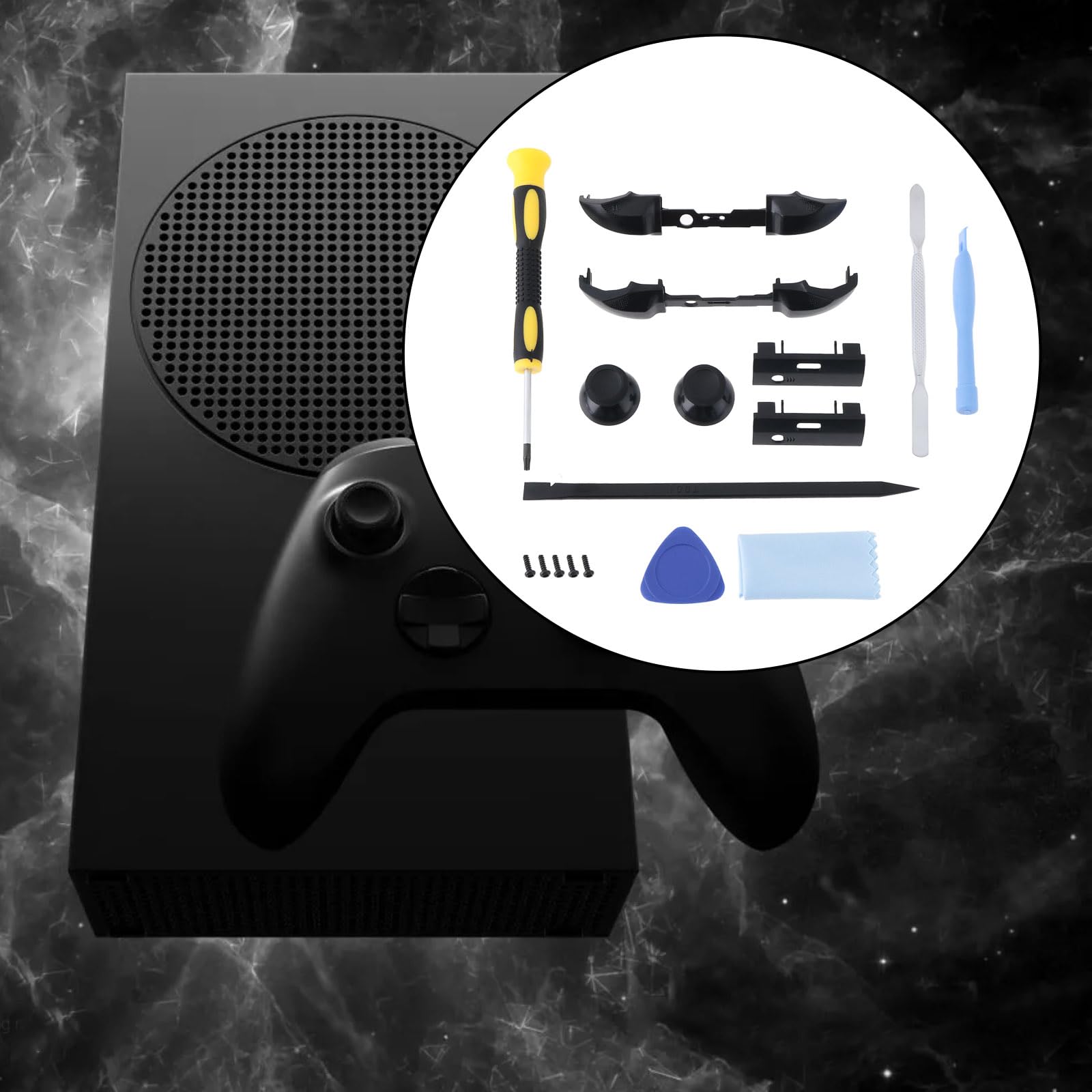 Create idea 1 Juego de Reemplazo de Botones RB Y LB para Consola de Juegos Compatibles con El Controlador Xbox Series X S (Modelo 1914) Color Negro