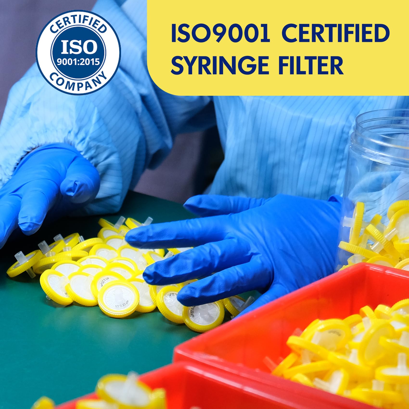 100 Pezzi Nylon Filtri per Siringa, Diametro di 25 mm e Dimensione dei Pori di 0,22 μm, Filtro per Siringa per Laboratorio Scientifico, Biomedicina