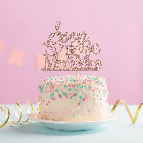 Miniatura 6 de Soon To Be Mr and Mrs - Decoración para tartas para bodas, fiestas de compromiso, decoración de fiesta de despedida de soltera, fiesta de despedida