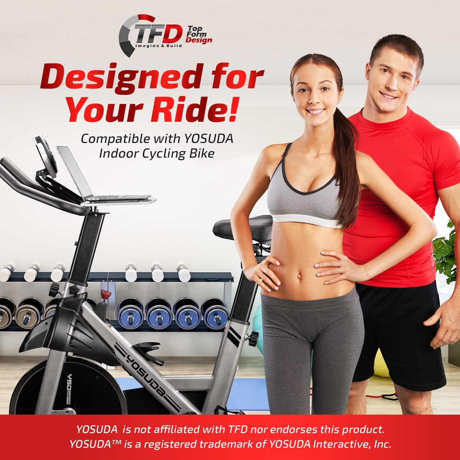 TFD Yosuda Bike Compatible Tablet Stand - Transparent, Portable, Unisex