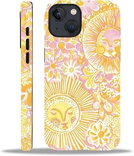 Case Compatible with iPhone 13/14,Scratch Resistant Hybrid Double Layer Hard Shell,Watercolor Sunflowers