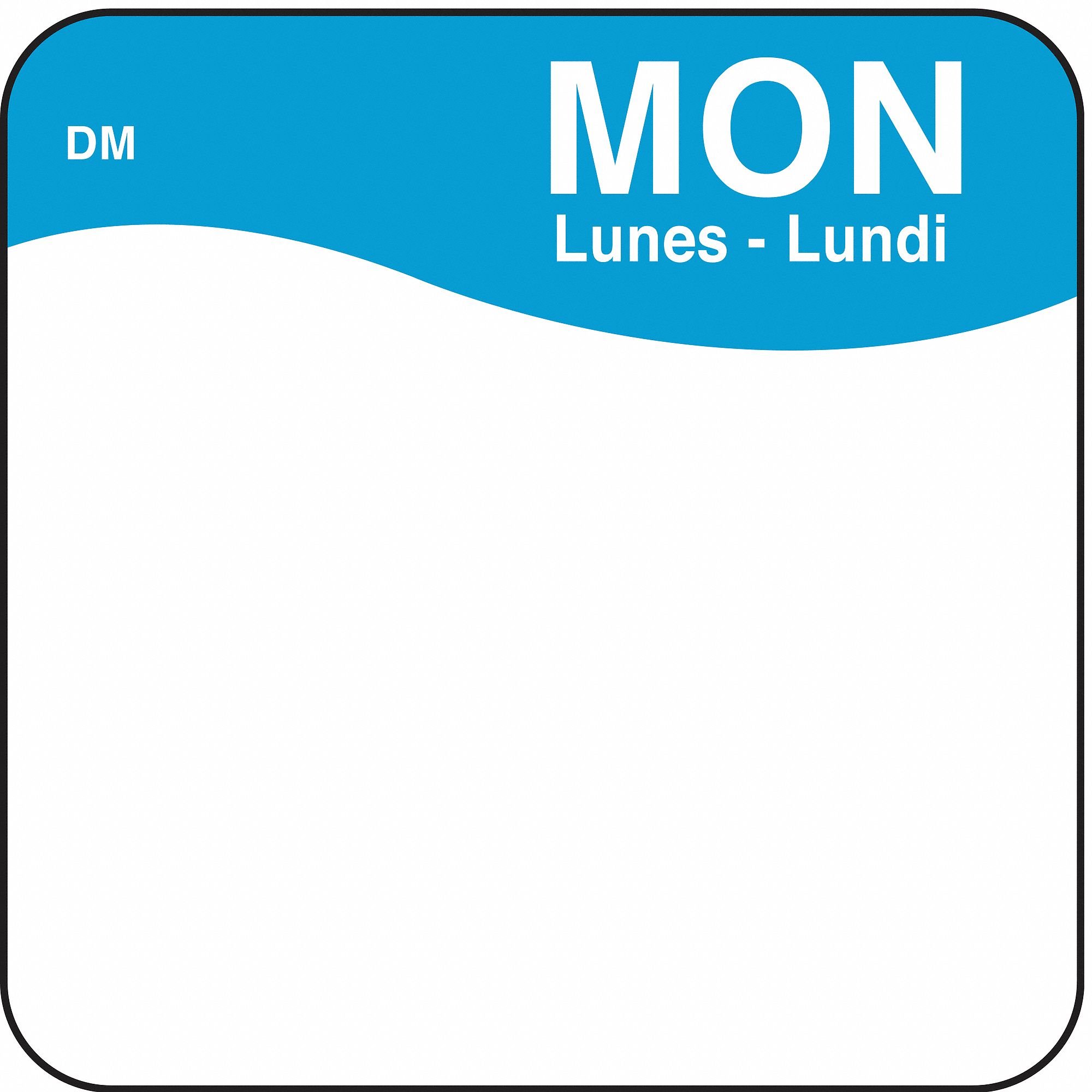DissolveMark 1 in x 1 in Monday Label by DayMark – Model 1100721