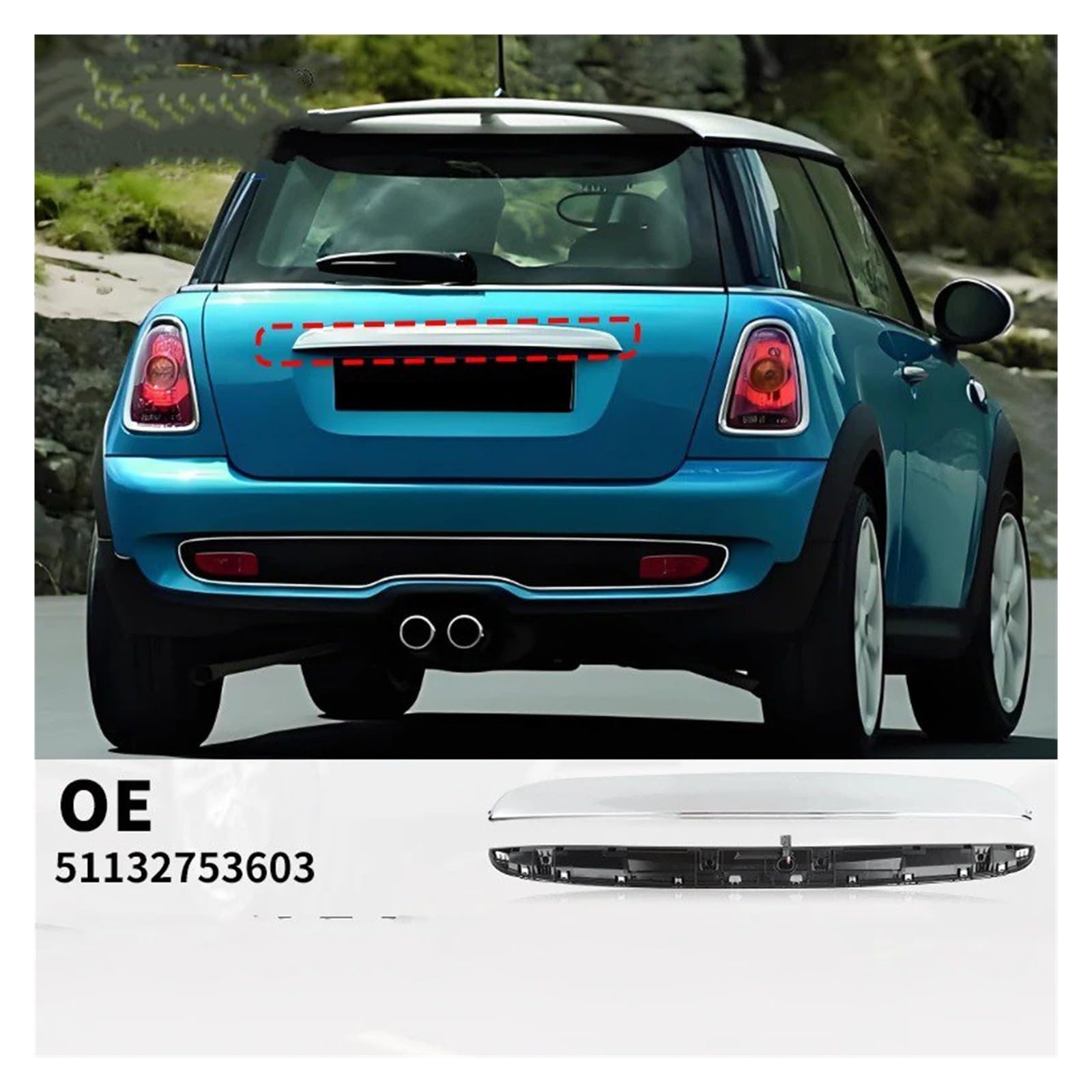 Botón de Apertura del portón Trasero para BMW Mini Cooper R55 R56 R57 R58 R59 51132753603 Manija del portón Trasero automático