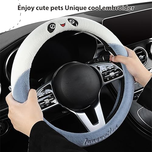 Miniatura 2 de Plush Steering Wheel Covers, Non-Slip Steering Wheel Covers with Ergonomic Grip, Automotive Trim Products for Minivan, Sedan, Trucks, Racing Cars,