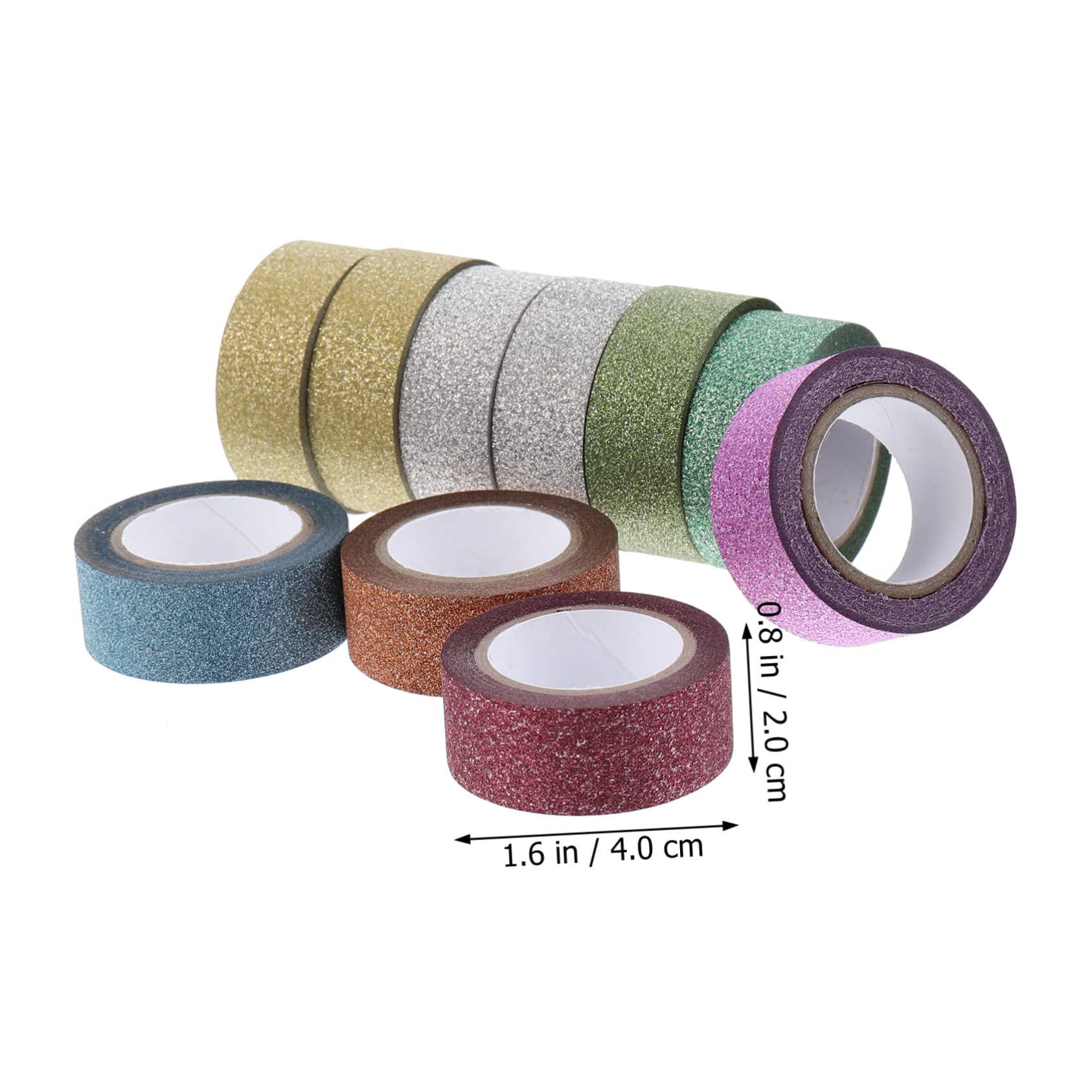STOBOK 30pezzi Nastro Adesivo Decorativo Wasabi Tape Glitterato Nastro Fai Te Per Scrapbook e Progetti Creativi Facile Da Strappare e Rimuovere Multiuso e Pratico Adesivo Per Superfici