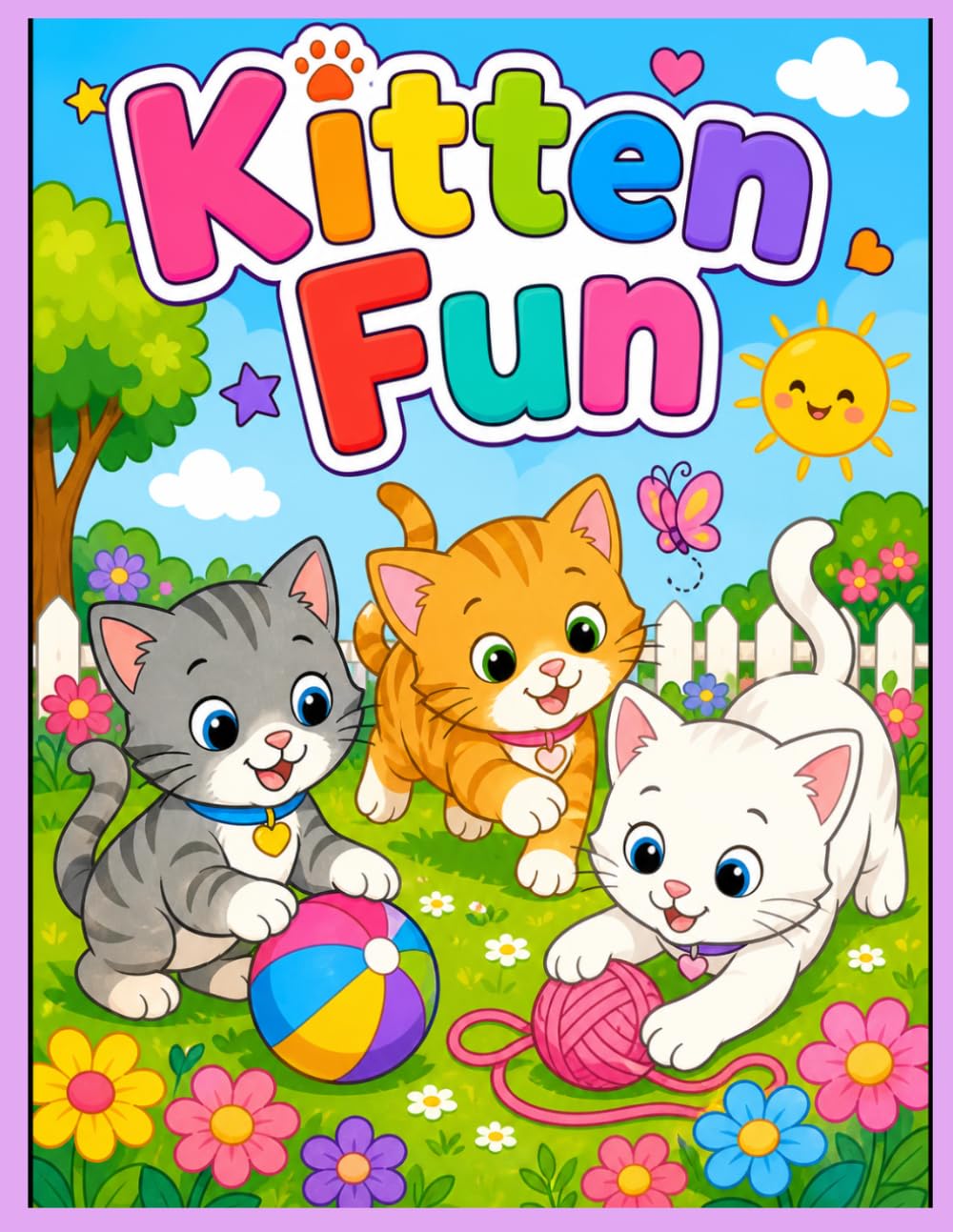 Kitten Fun Coloring Book: Fun coloring book for kids and adults. 20+ large 8.5x11 images to color