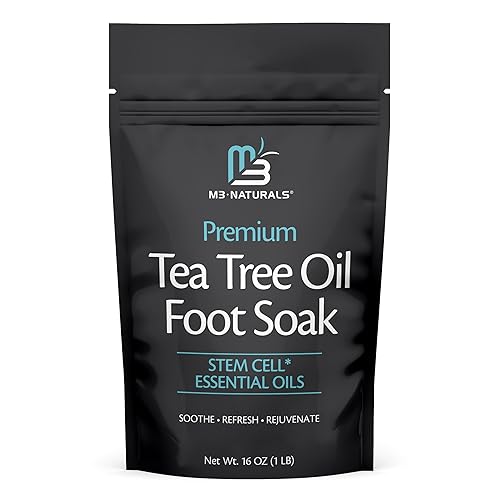 Tea Tree Oil Foot Soak and Epsom Salts for soaking  Foot Spa and Remedy for Athletes Foot, Stinky Feet, and Foot Soak for Dry Cracked Feet  Detox