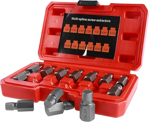 Miniatura 2 de Juego de 13 extractores de tornillos dañados, kit de extractor de tornillos rotos, extractor de pernos de fácil salida, extractor de tornillos