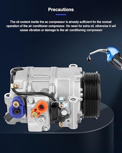 Miniatura 7 de ECCPP AC compresor con embrague CO 11328C 2007-2009 para Dodge Sprinter 2500 3.0L 2010-2016 para Mercedes-Benz Sprinter 2500 3.0L