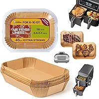 Vista 13 de Katbite Forros desechables para freidora de aire – Forros cuadrados antiadherentes de papel para freidora de aire de 8 pulgadas, papel pergamino sin
