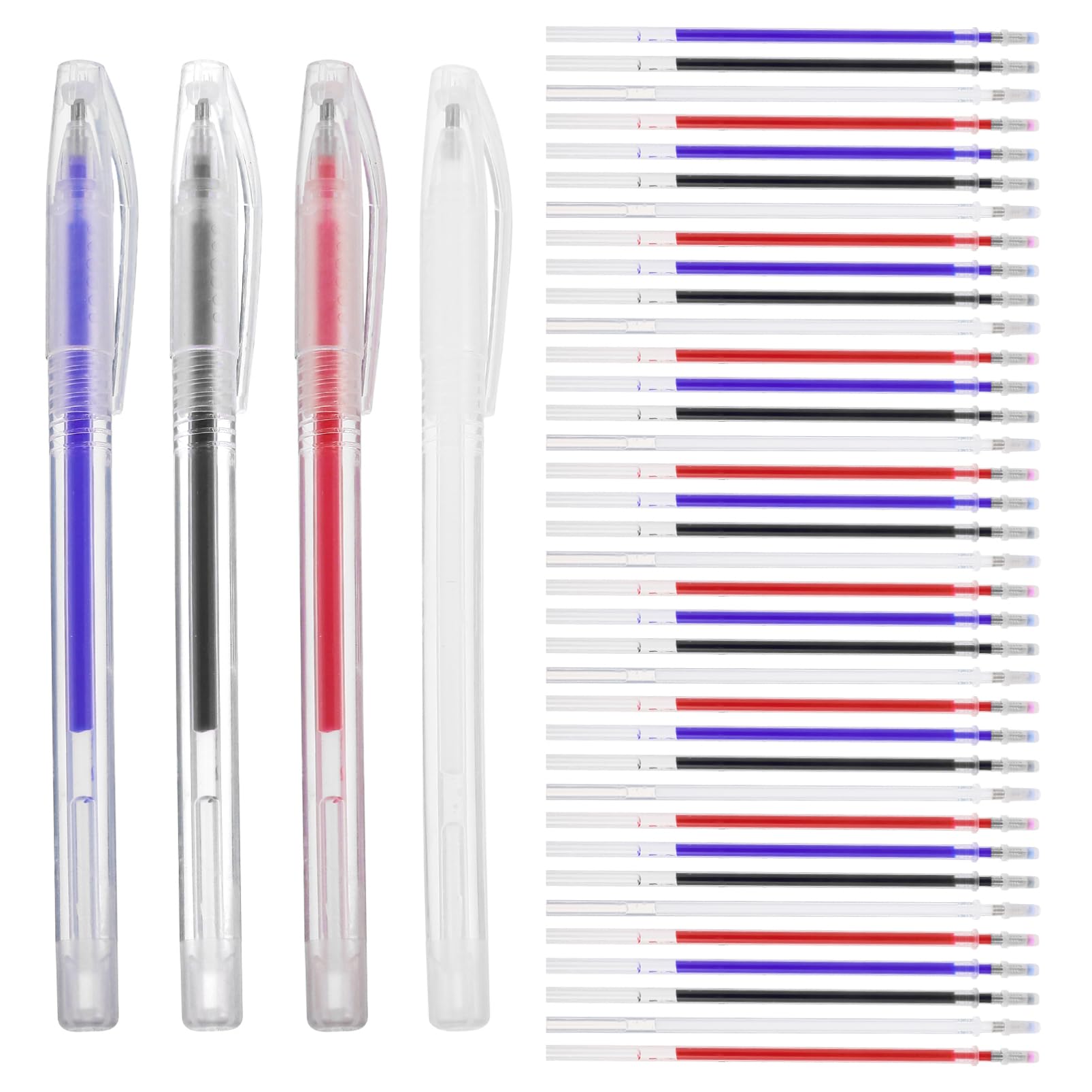 Tofficu 16 Set Penna in Tessuto Termico Pennarello UV Penne Cancellabili Cancellabile Penna Bianca Ricariche Penna di Posizionamento per Cucire Pennarelli Penne a Fiato Gel Inchiostro