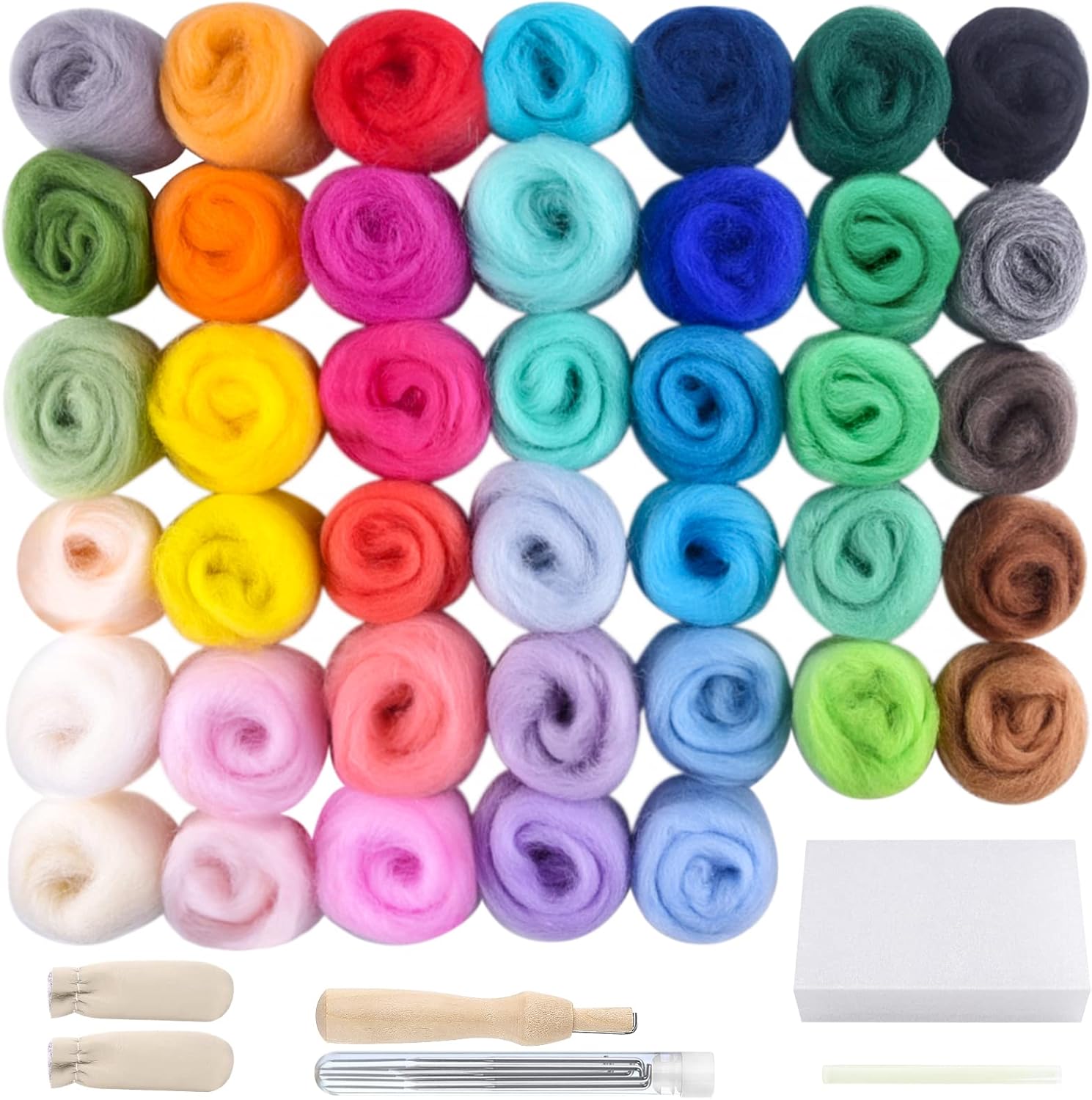 TUPARKA Felting Wool Roving Wool Felting Supplies Wool Roving Felting