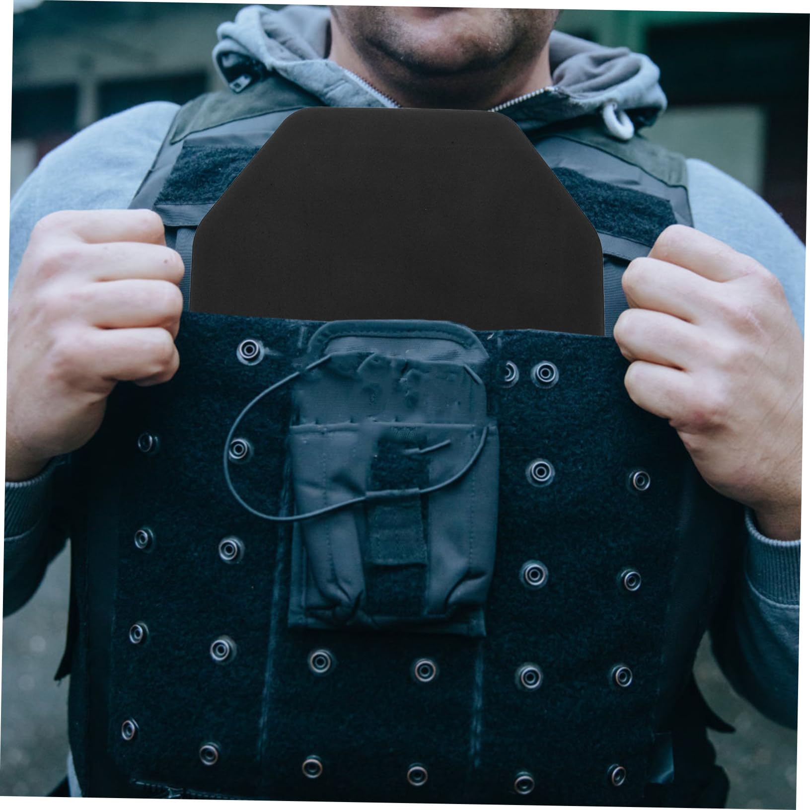 ifundom 2 Pezzi Protezione Gilet Tattico in EVA Imbottitura Leggera e Resistente per Boxe e Piastra Ammortizzante Rimovibile per Comfort e Portabilità