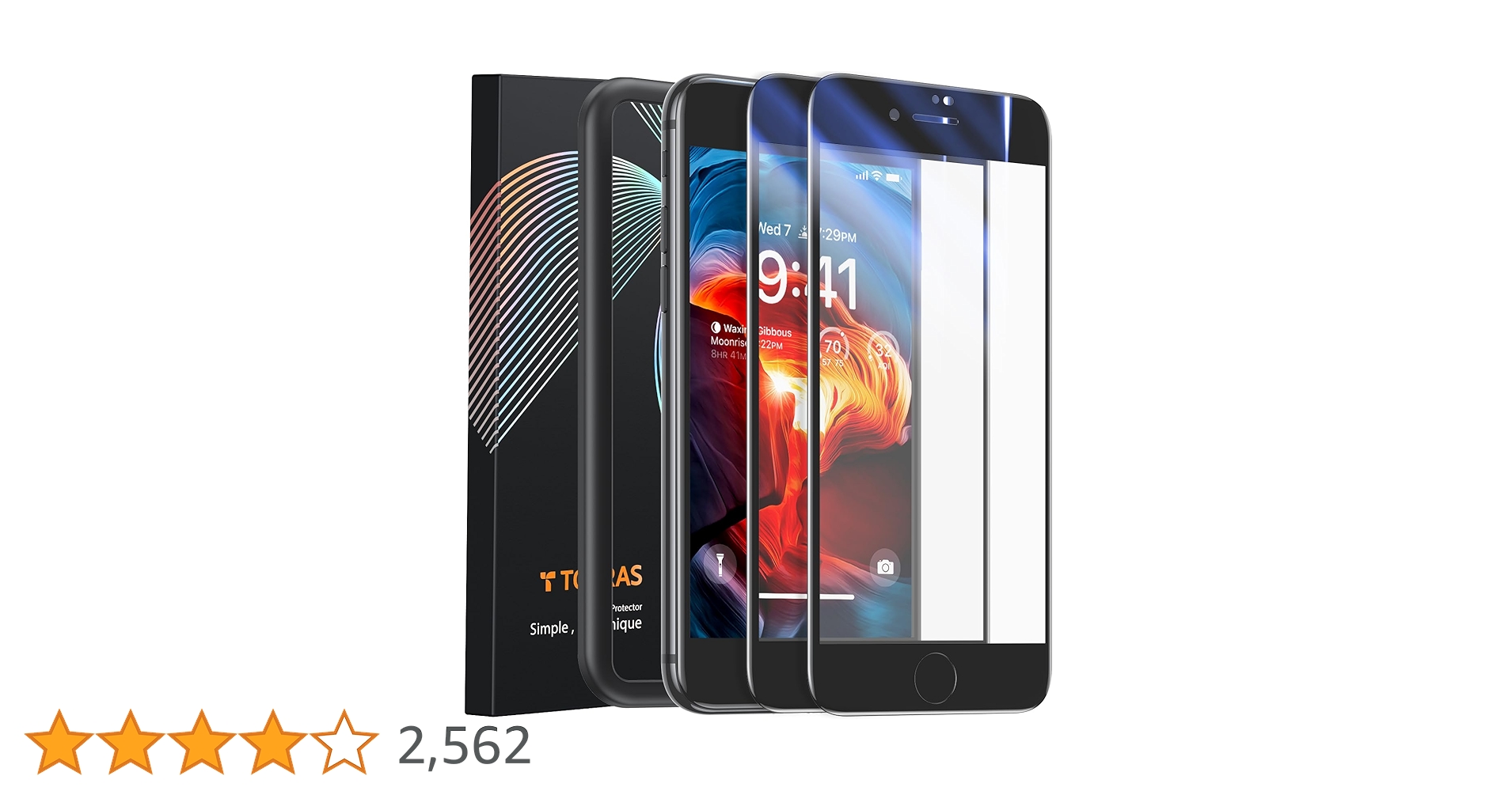 Amazon | 「米軍規格・2024」TORRAS iPhone SE3・SE2 用ガラスフィルム