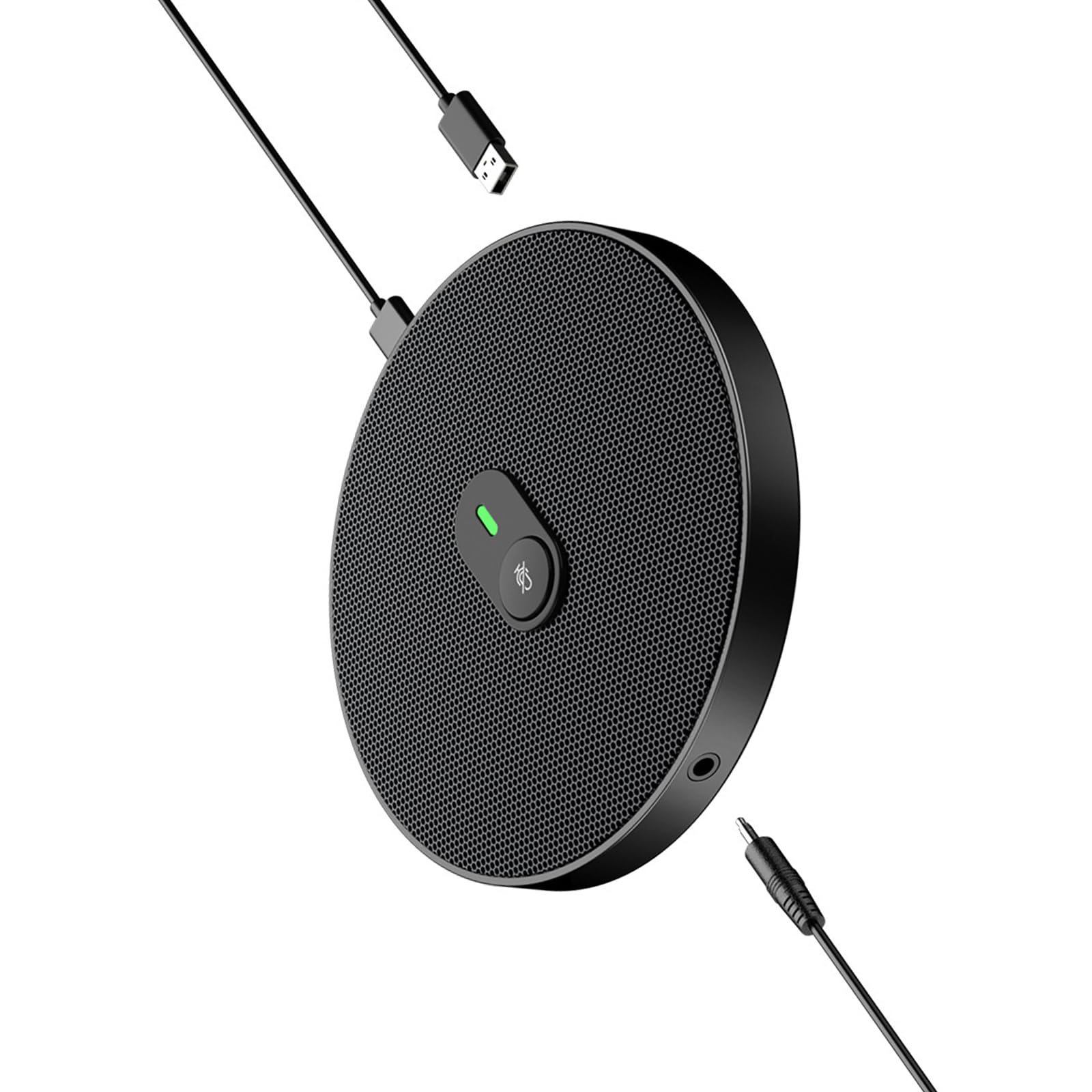 Microfono per riunioni con Pickup omnidirezionale a 360 Gradi e Altoparlante per configurazioni semplici Microfono da Tavolo Microfono con Pickup per Computer