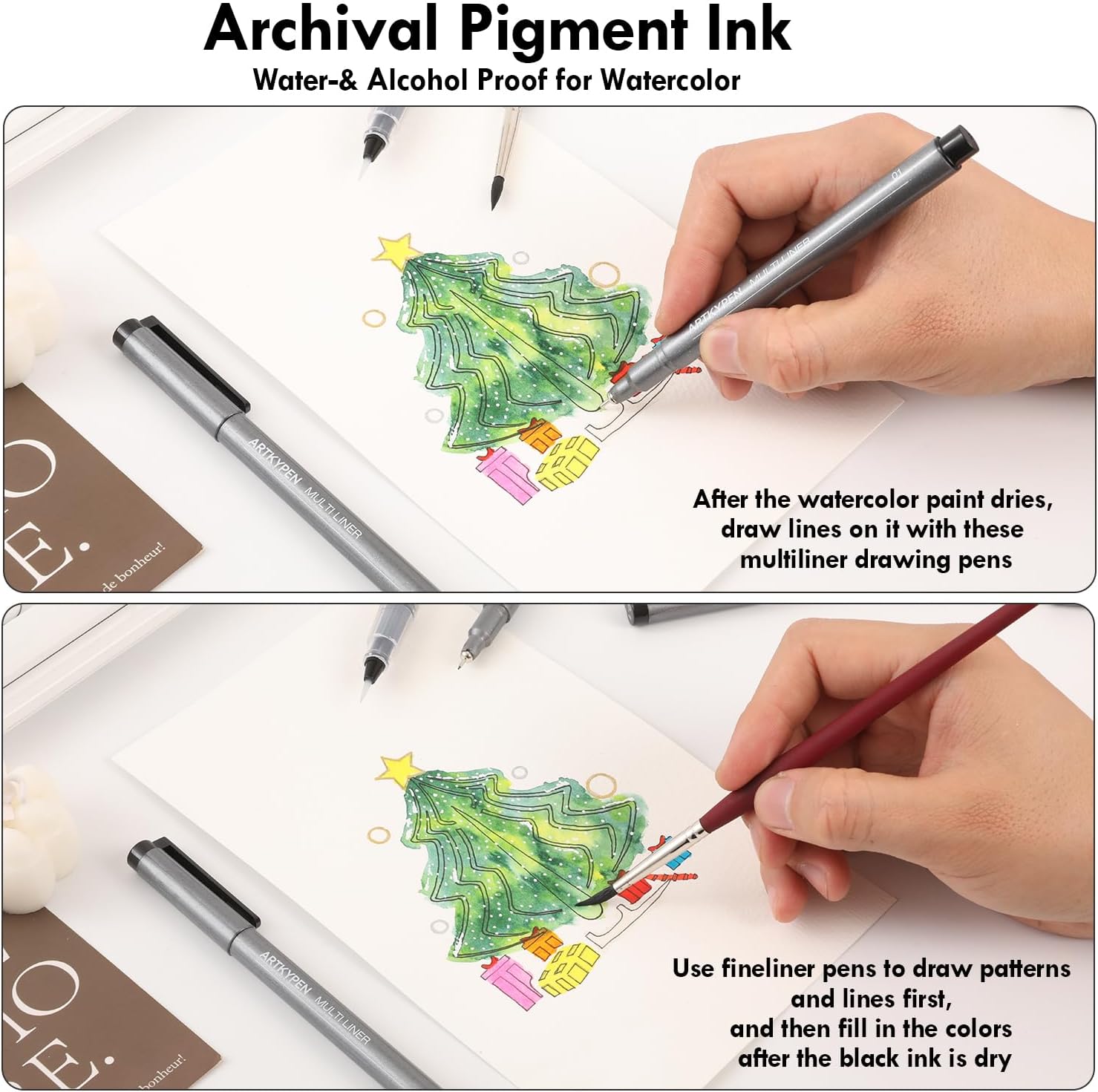 HNIHUY Micro Fineliner Drawing Art Pens, Black | Waterproof Ink