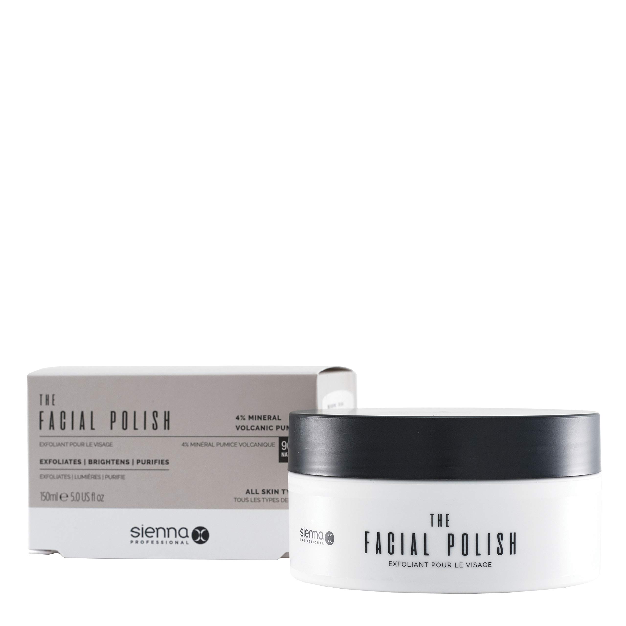 Sienna X The Facial Polish 150ml. Face Exfoliator For Smooth & Radiant Skin Derived From Mineral Volcanic Pumice & AHA Fruit Acid. Perfect For Skincare Routine From Oil Prone To Sensitive Skin.