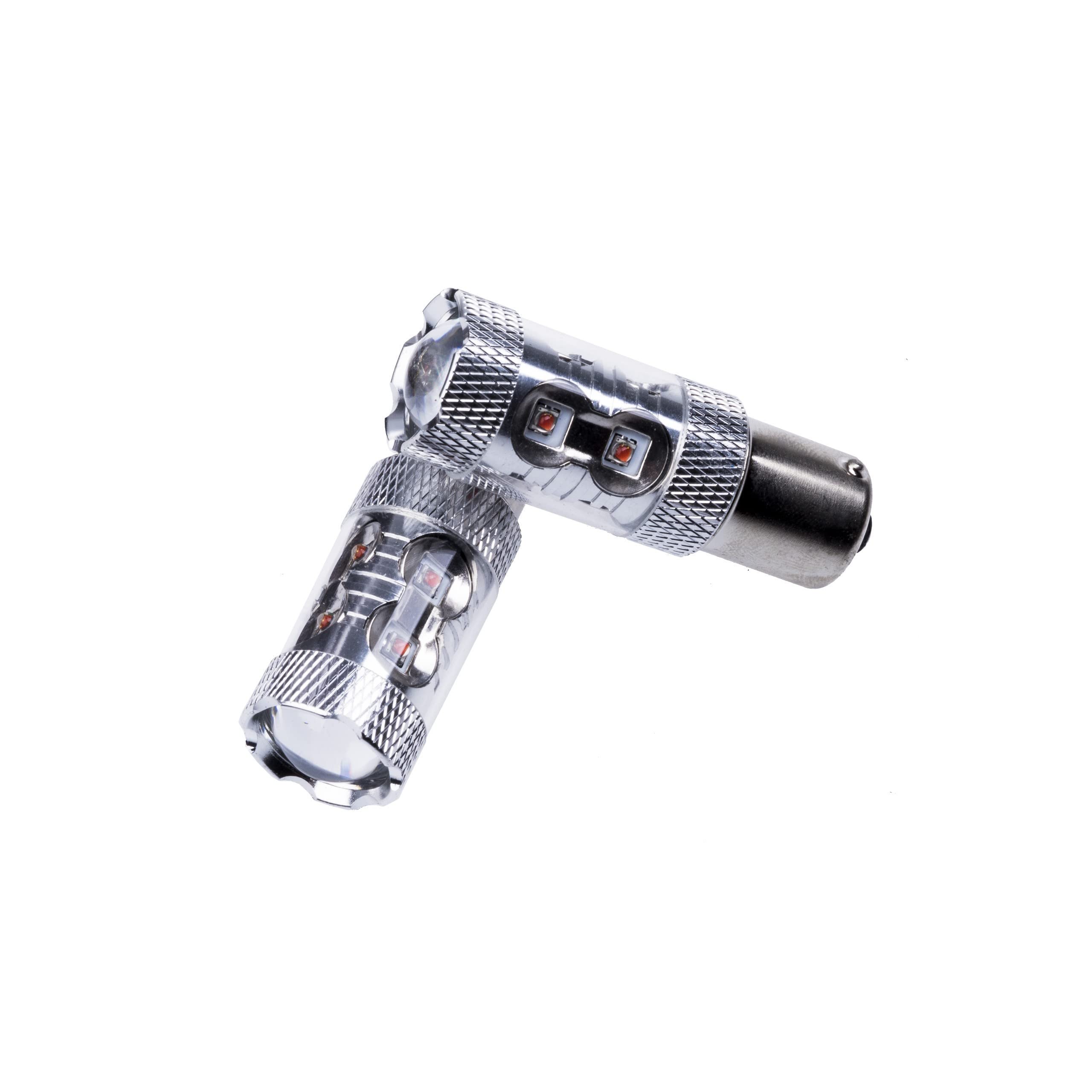EinParts P21W LED Lampadine 1700-1800K (Arancia) 12V per Auto 10 x CREE LED XB-D LED, BA15S