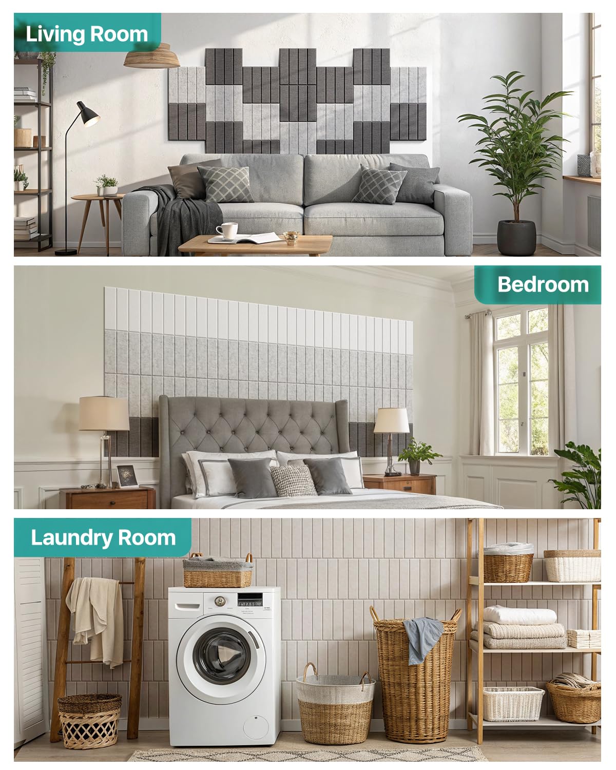 Soundsbay 12 Stück Akustikpaneele Selbstklebend, Akustikplatten aus Polyester zur Schalldämmung, 30×30×0.9cm, Schallschutz Schallabsorber für Effektive Akustikbehandlung und Stylische Wandgestaltung