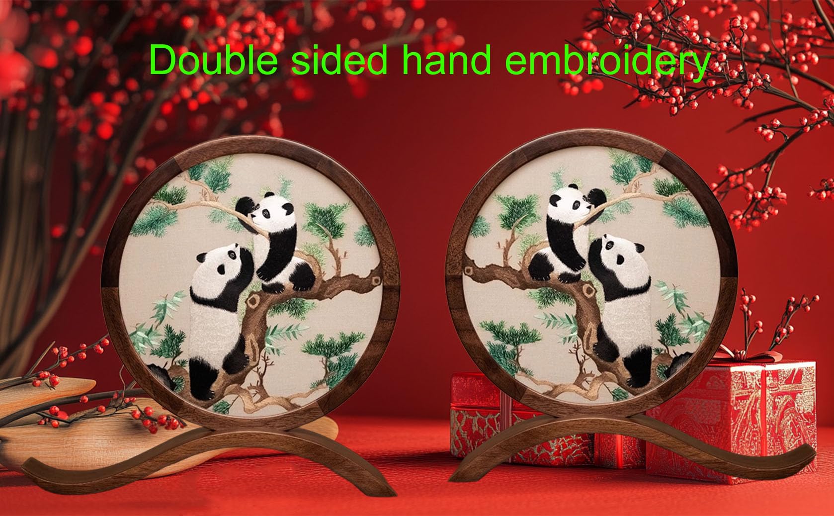 Amazon.com: Double-Sided Chinese Art Hand Embroidery Display