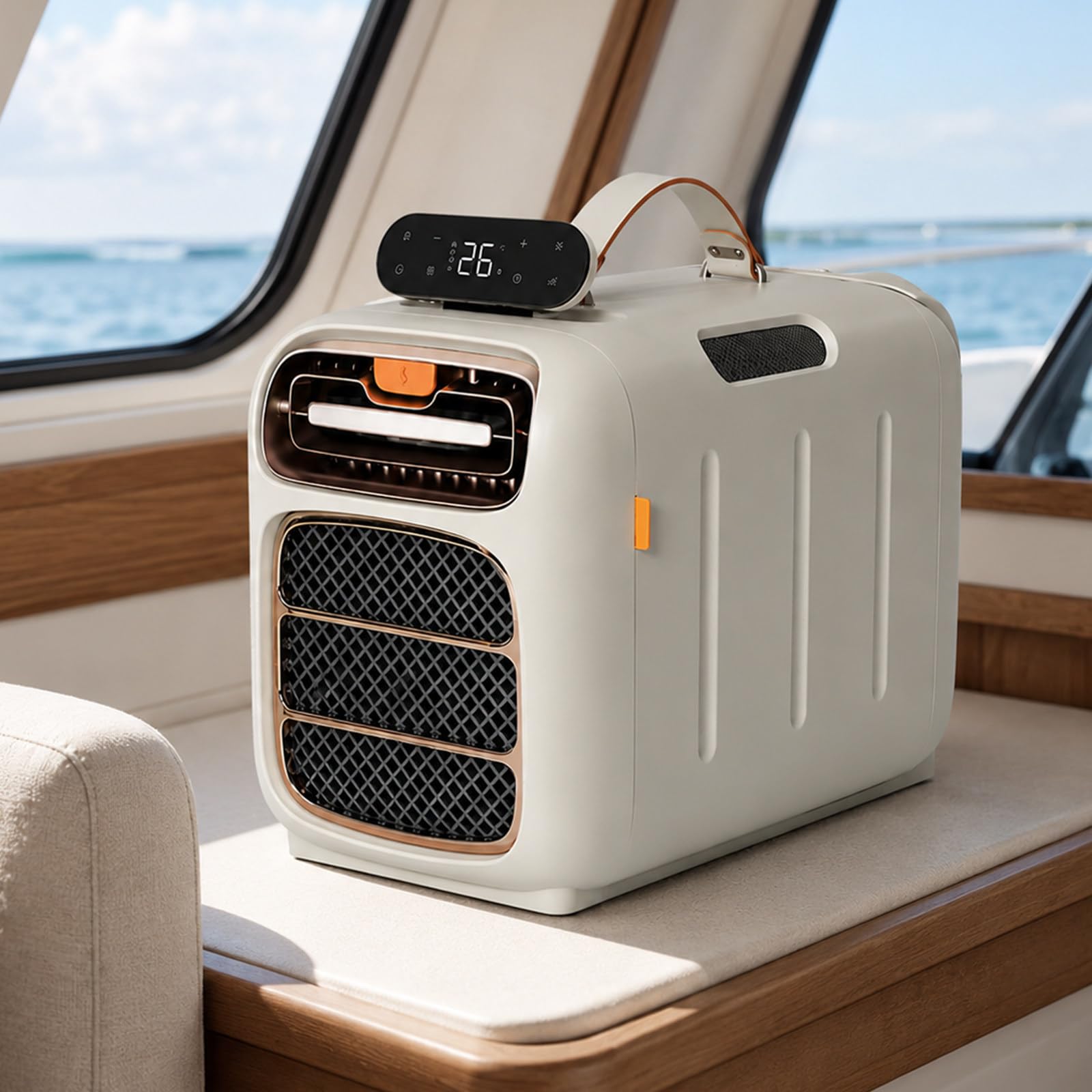 lilishangmao Camping Air Conditioner, 4700 BTU Portable AC Unit with Compressor Cooling, Cool, Dry, Fan and Sleep Modes, Adjustable Timer and Remote Control for RV, Caravan, Tent and Small Room