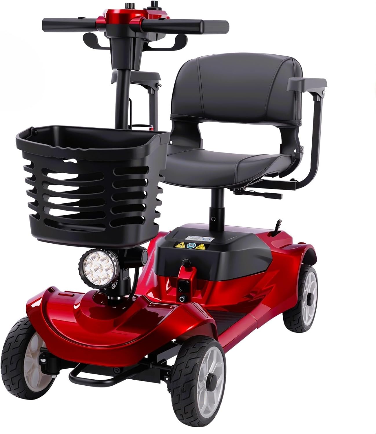 M1 15 Miles 4-Wheel Mobility Scooter for Adults/Seniors, 350W Powered Electric Wheelchair Device w/360WH Battery, 300LBS Capacity, Cup Holder, Compact&Portable for Elderly