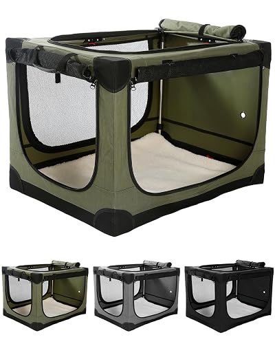 Veraste 42 Soft Collapsible Travel Dog Crate Green
