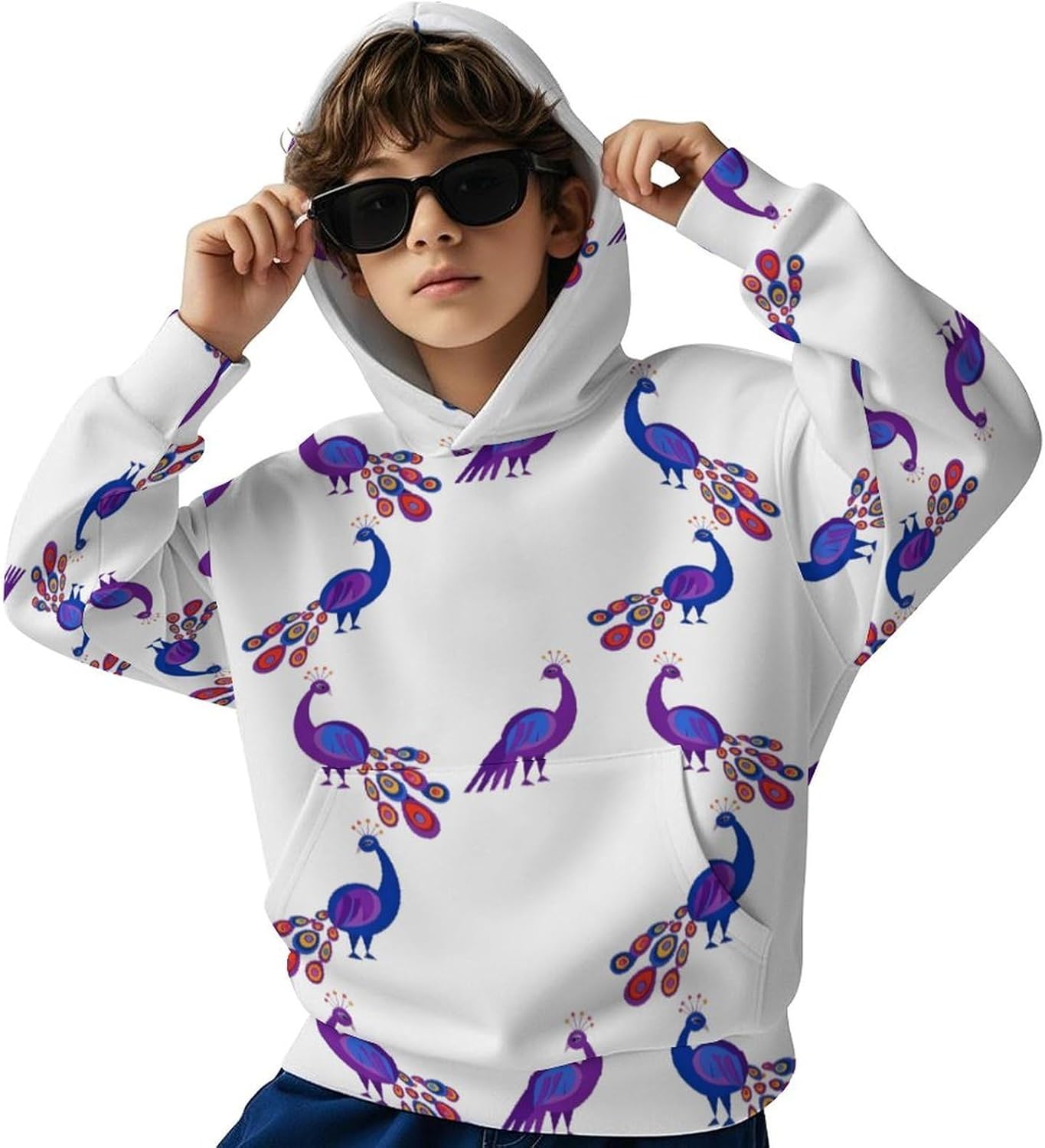 Boys Girls Hoodies Cats Cool Hooded Lightweight Hooded Pullover Sweatshirt for Kids