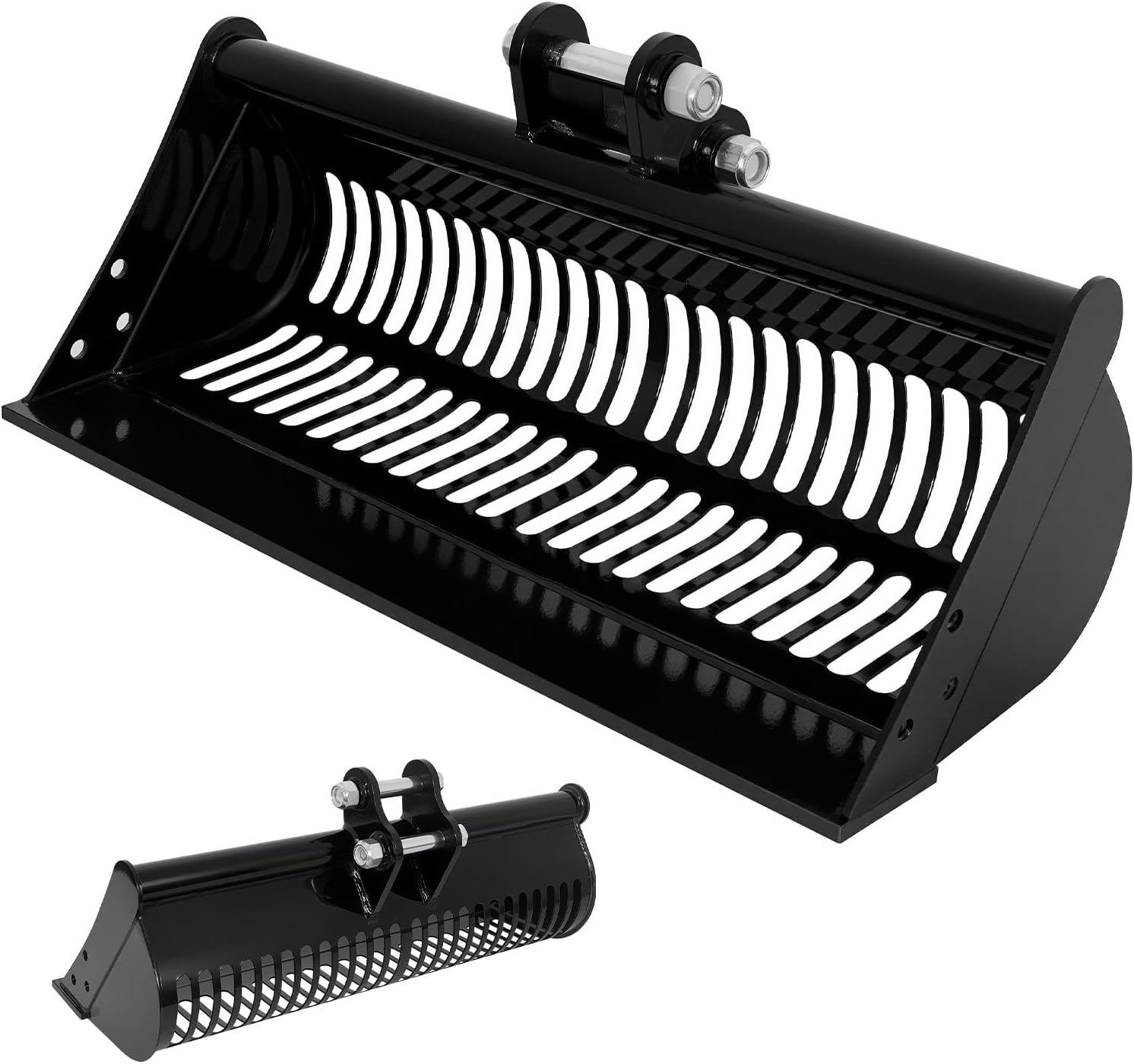 Durable 31''/790mm Mini Excavator Screening Bucket - Steel Material Mini Excavator Accessories - Durable Agricultural & Construction Machinery for Soil&Rock Digging, Filtering and Sorting