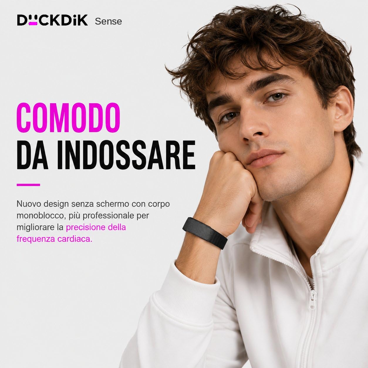 Smart Band Metal 2026, Bracciale Fitness senza Display Uomo Donna, GPS, Batteria Oltre 1 Mese, Cardio 24/7, SpO₂, Monitoraggio Sonno, Contapassi, 170+ Sport, 2 Cinturini (Nero)