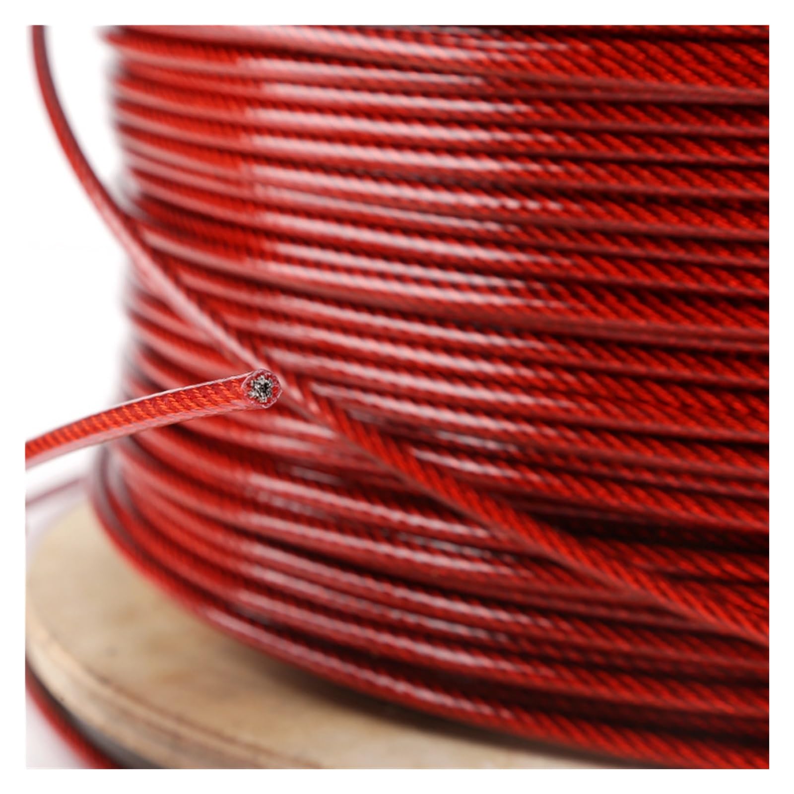 Outdoor Washing Line, PVC Coated Steel Wire Rope 10 m For Clothesline Fence Trellis 2-8mm Diameter(6mm After Coating)