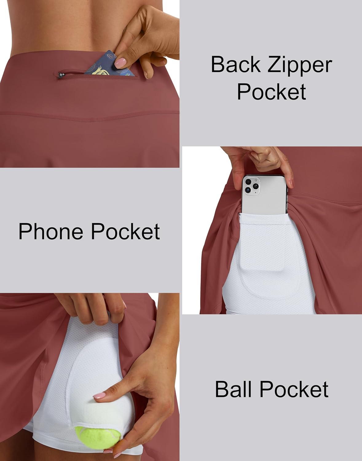 LXNMGO Women's High Waist Pleated Tennis Skirt with 4 Pockets Lightweight Athletic Golf Skorts Skirts for Running Workout - Image 4