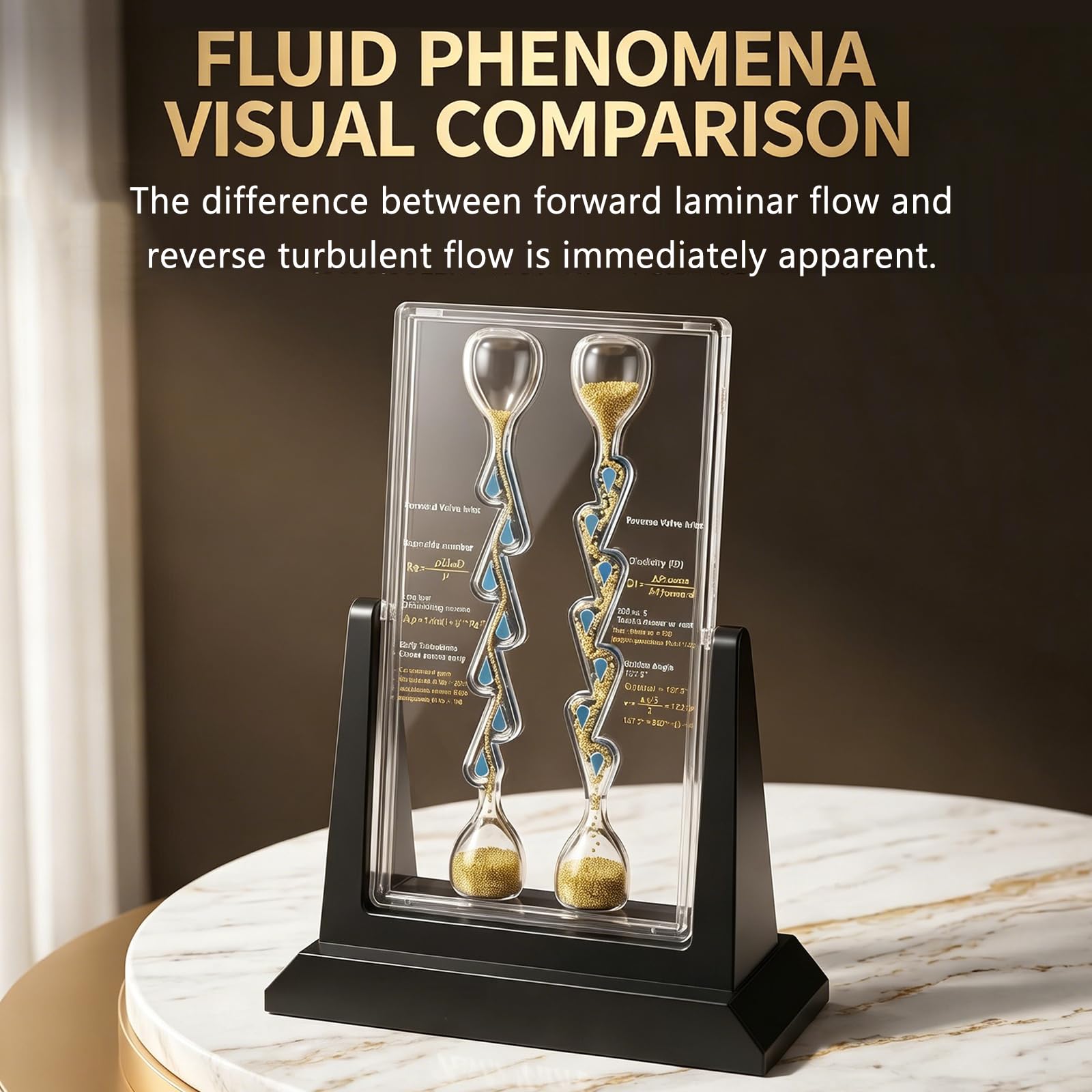 GZPKJ Modello Dimostrativo di Fluidodinamica, Modello Dimostrativo di Flusso con Valvola Rotante, Clessidra A Flusso Unidirezionale, Kit per Esperimenti Scientifici di Fisica