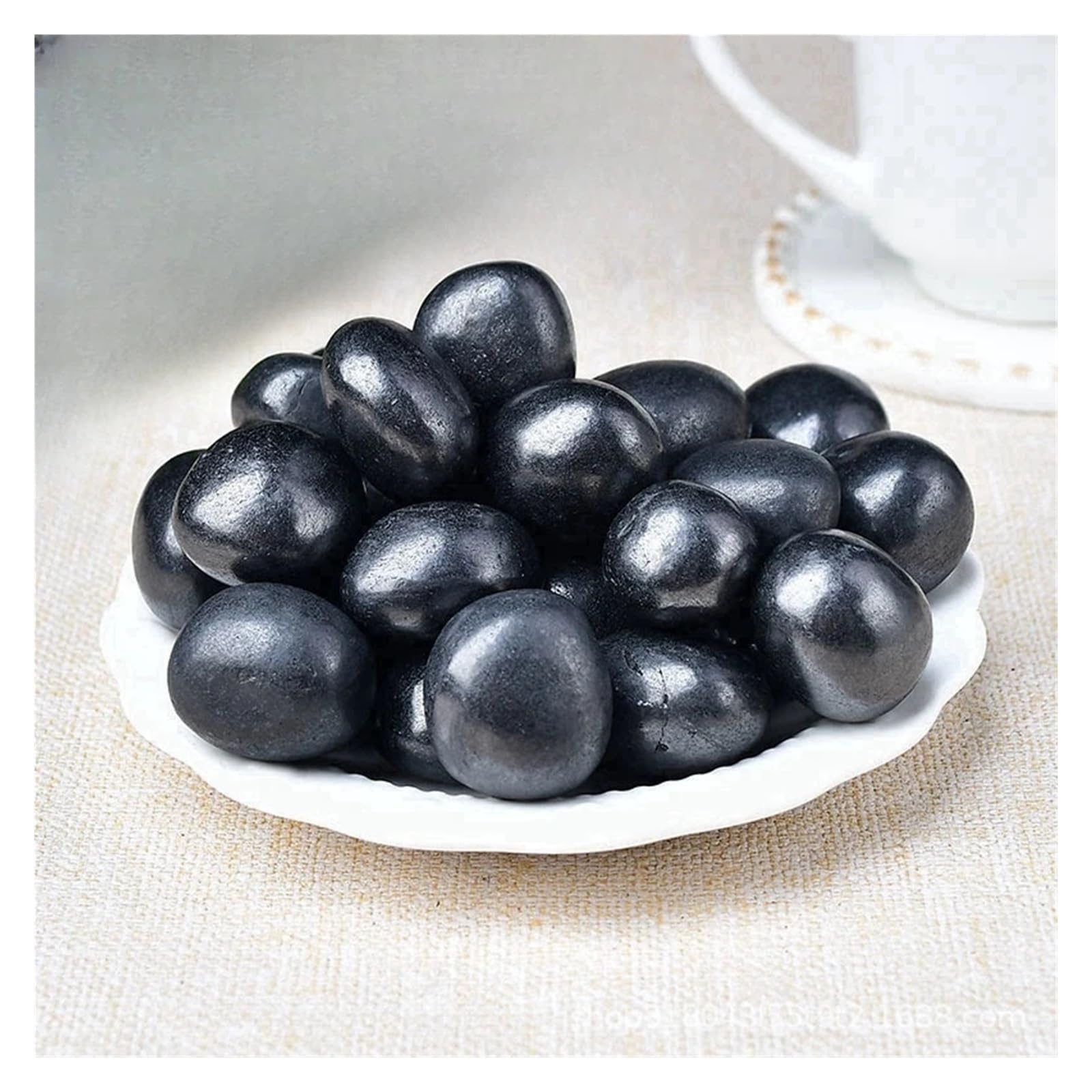 200 g schwarzer Obsidian, Trommelsteine, Quarzerz, Kieskristalle, 1,5–3 cm Gemstone Stone