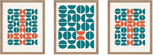 Miniatura 56 de Poster Master Juego de 3 pósteres Bauhaus - Imprimir geométrico - Arte de puntos de colores - Arte de formas geométricas - Regalo para hombres y