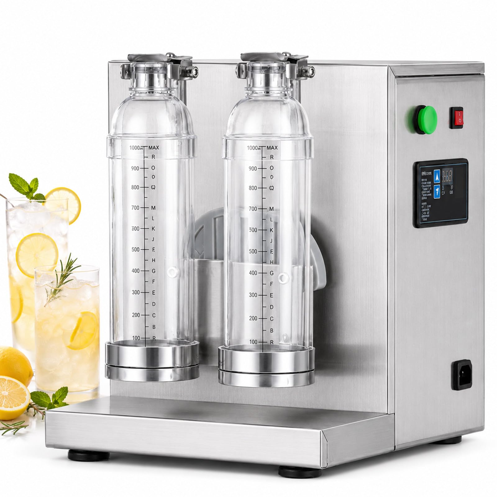 Elektryczny shaker do herbaty z mlekiem, 220 V, komercyjna wytrząsarka do herbaty bąbelkowej z regulowanym timerem, 2 filiżanki do sklepu Boba, kawiarni, baru na soki