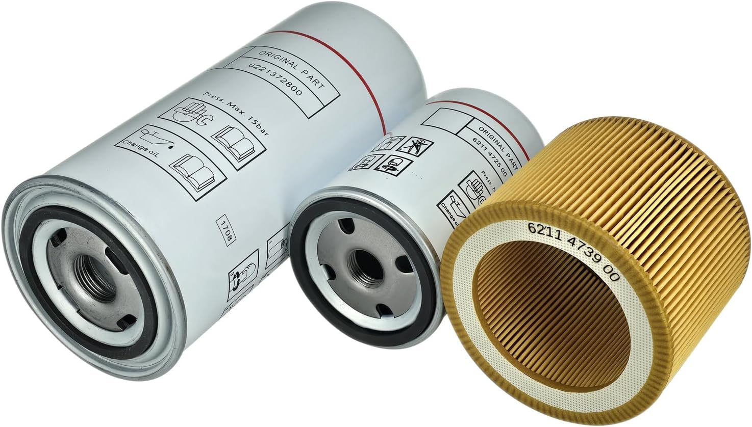 Air/Oil Separator 6221372800 Oil Filter 6211472500 Air Filter 6211473900 Maintenance Kit 4000 Hour Fits for Air Compressor Replacement Filter
