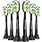 Aoremon Toothbrush Replacement Heads for Philips Sonicare DiamondClean Series 2/3 EasyClean ProtectiveClean FlexCare HwalthyWhite, 4100/5100/6100, C1/C2/G2/G3-6 Pack, Black