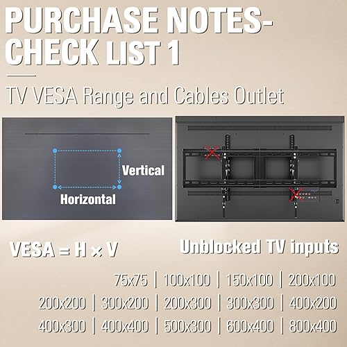Miniatura 5 de Mounting Dream Soporte de pared para TV de inclinación avanzada para la mayoría de televisores planos y curvos de 42 a 90 pulgadas, soporte de
