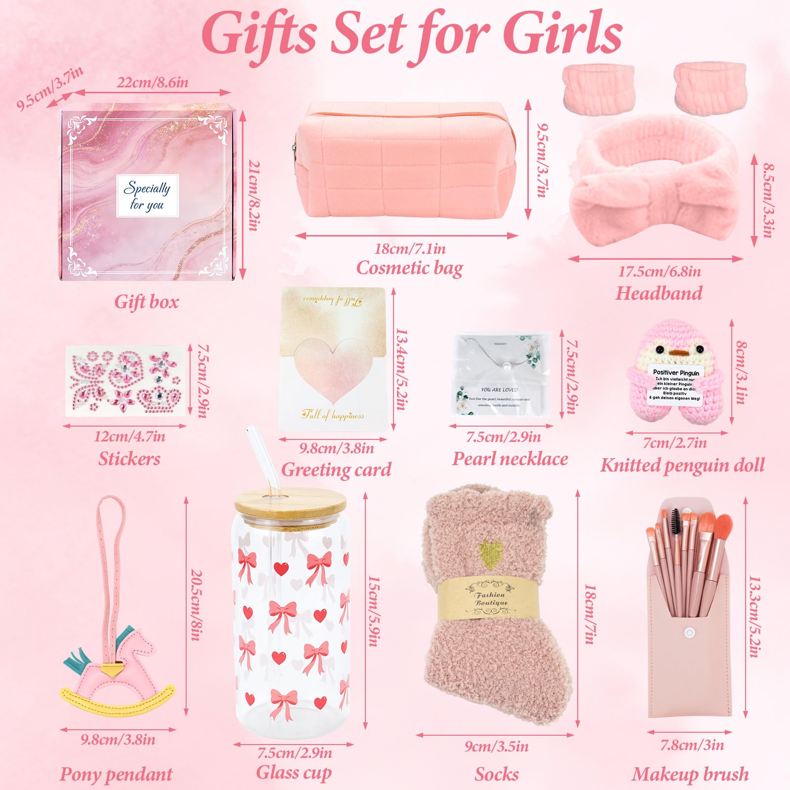 Regalo per Ragazze di 9, 10, 11, 12, 13, 14, 15 Anni, Regalo Compleanno o San Valentino, Idea Regalo per Migliore Amica, Sorella o Collega, Set Regali Donna e Bambina