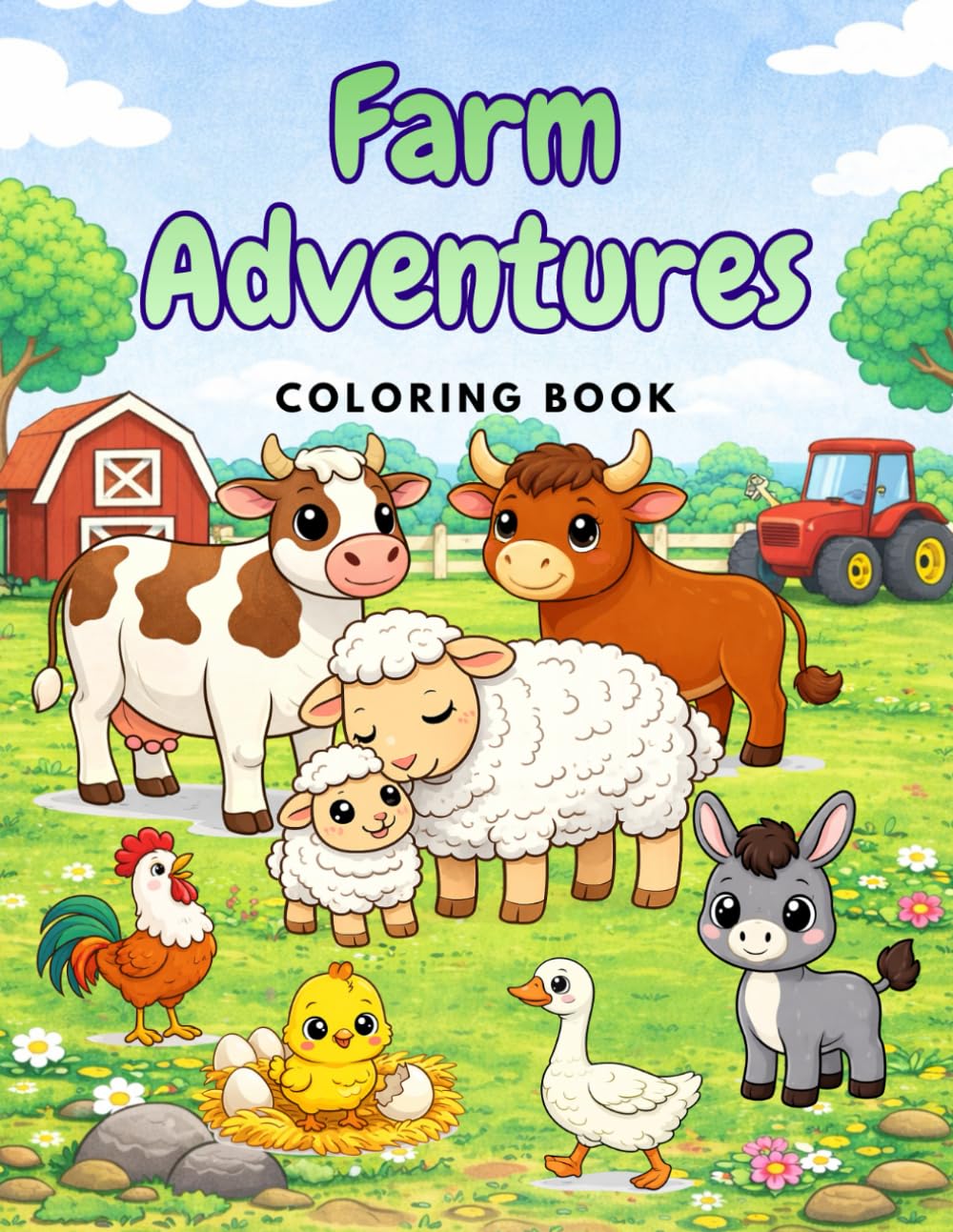 Farm Adventures: Coloring Book
