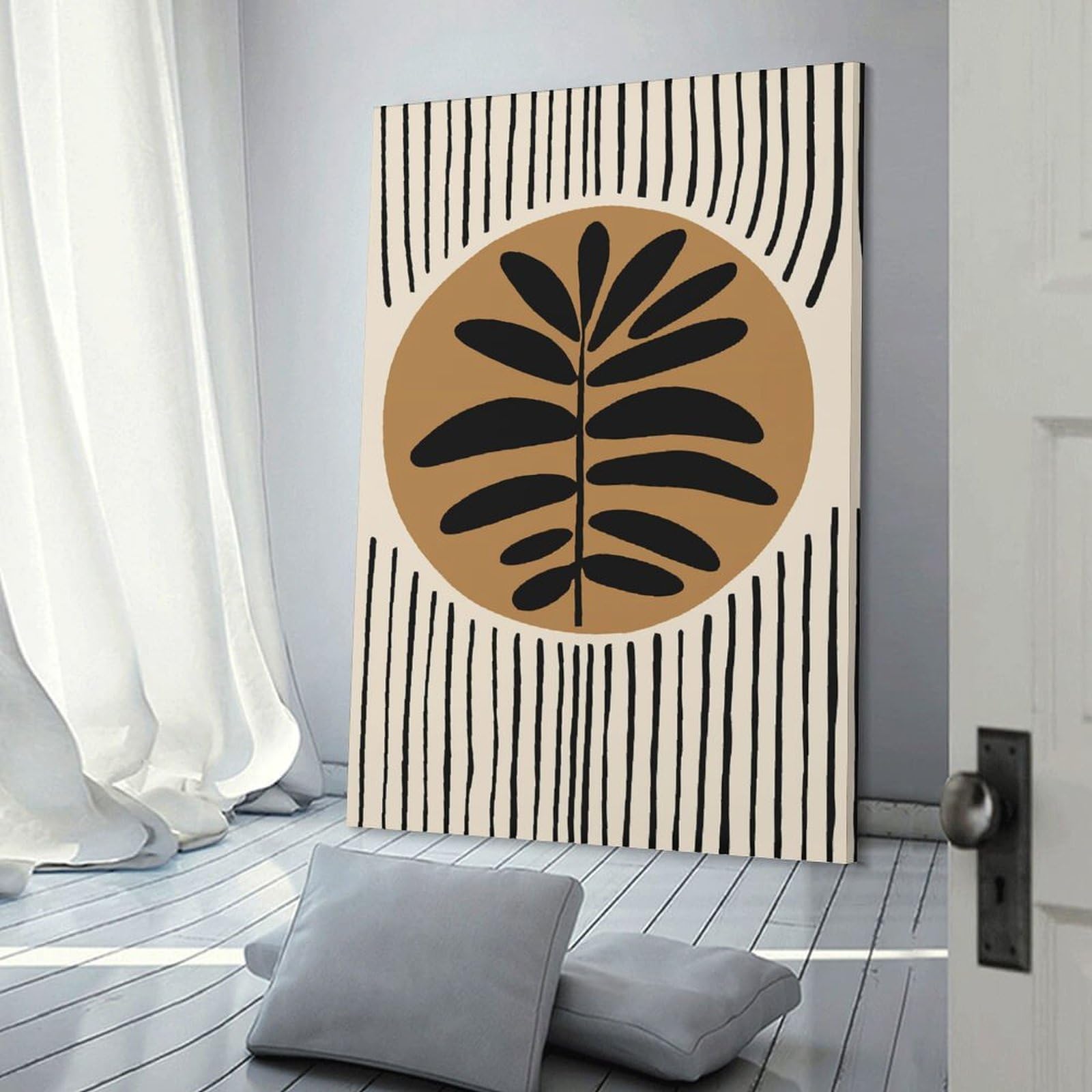 Junmoney Abstract Plant Art Decorative Wall Artwork 20x30inch(50x75cm), for Front Hall, Corridor Or Welcome Spaces, Decorative Wall Art for Narrow Spaces