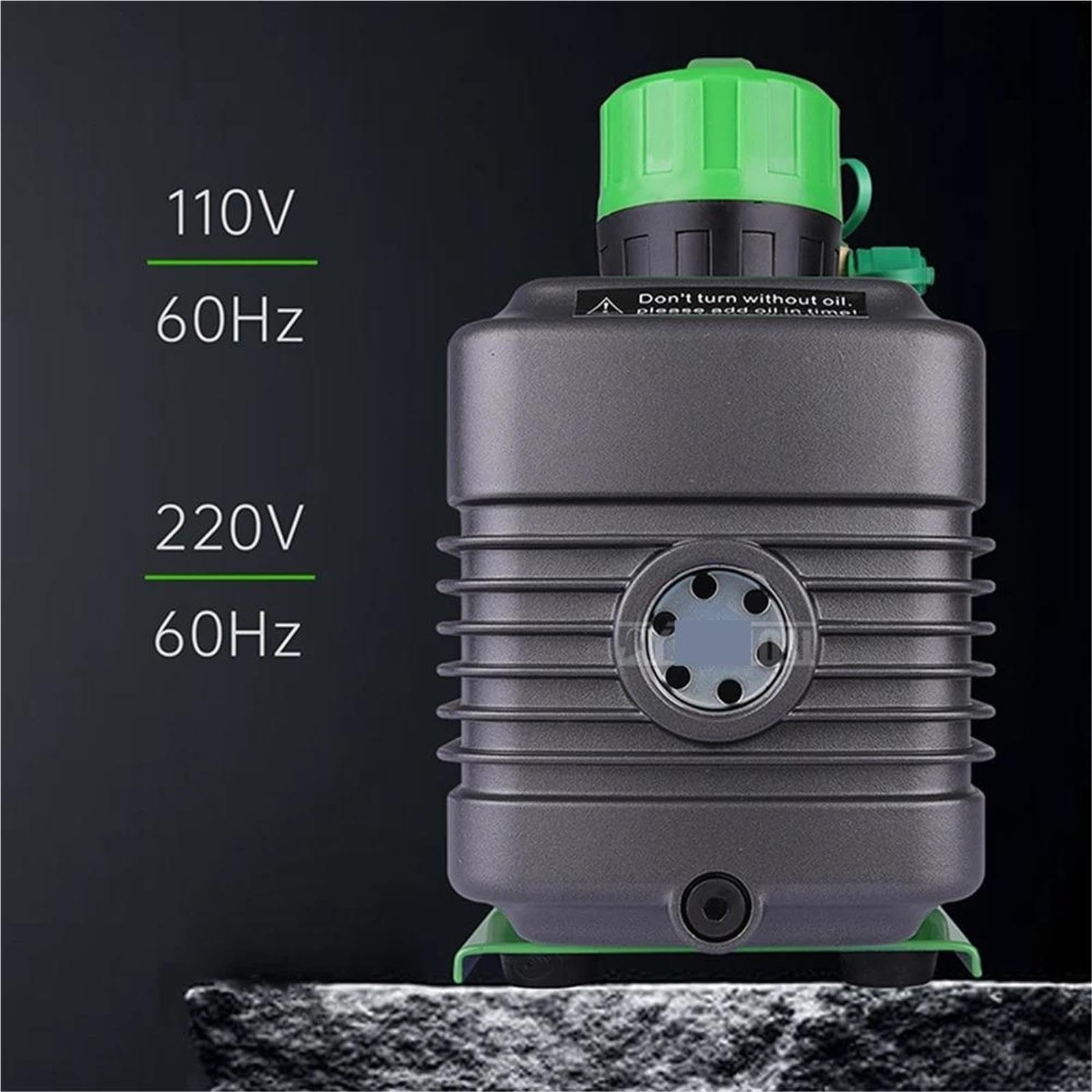 Mini pompa per vuoto rotativa a palette monostadio, velocità di pompaggio 3cfm Strumento manutenzione a refrigerazione 720w Alta efficienza(110)