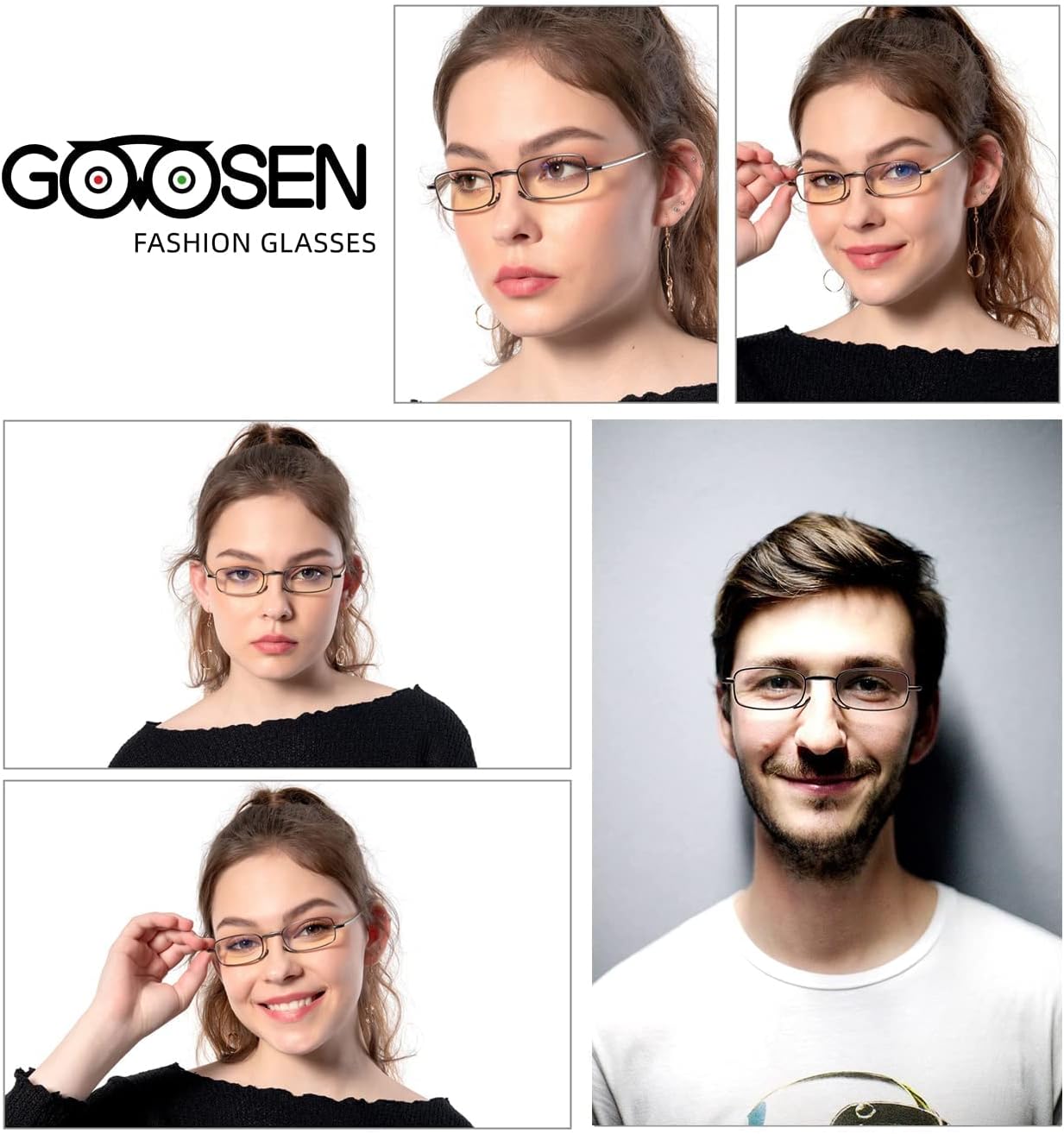 GOOSEN Reading Glasses Men Women, Pocket Wallet Purse Compact Hard Cases Folding Readers, Blue light Glasses Spring Hinge - Image 5