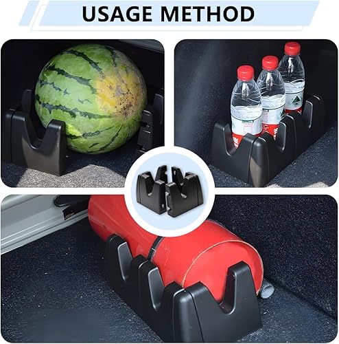 Miniatura 5 de Bloque organizador de carga para maletero de automóvil, 4 divisores de almacenamiento multiusos para botas de alfombra de lana, accesorios de