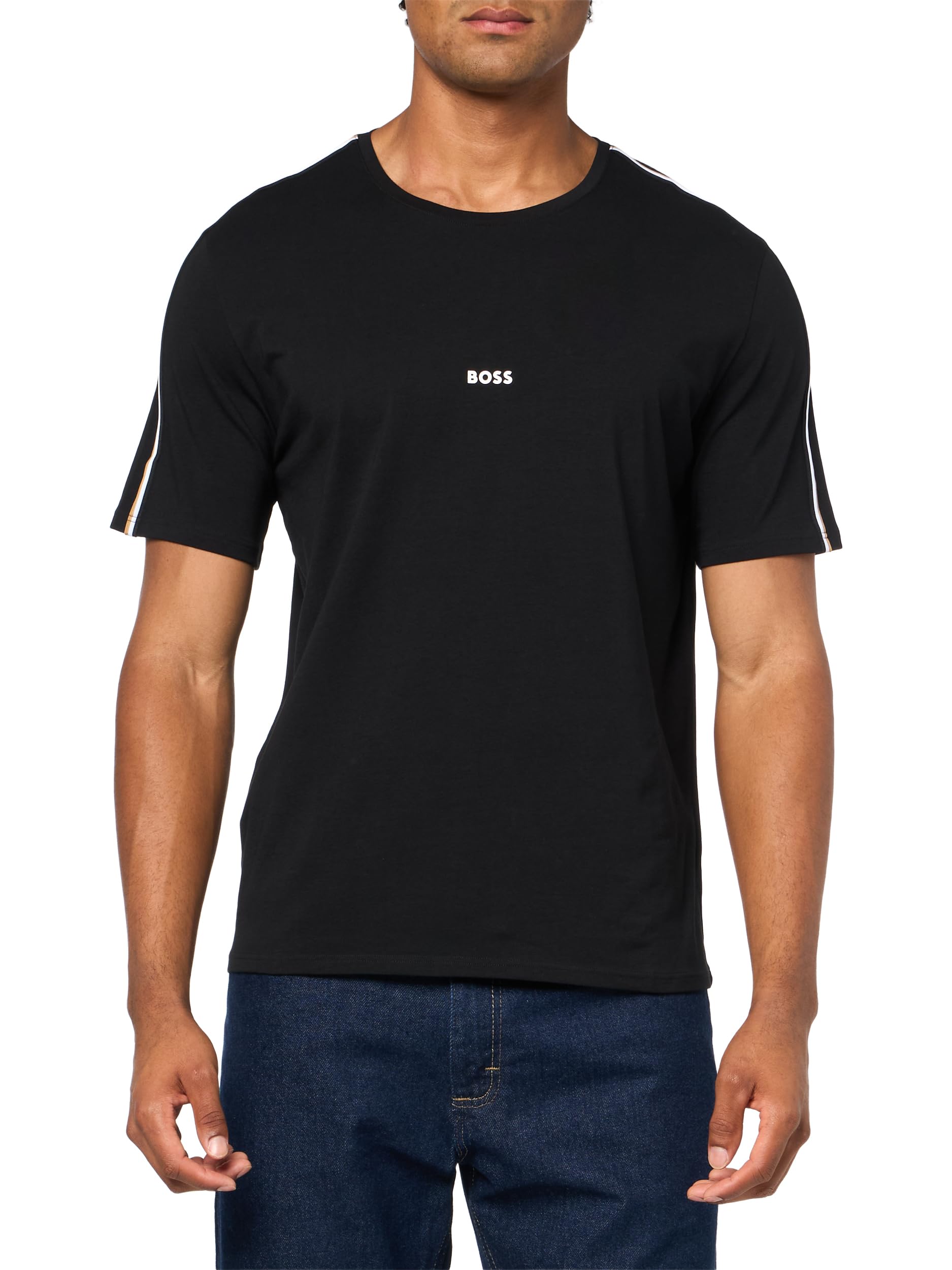 BOSS Soft Cotton Short Sleeve T-Shirt Large Black Gloss