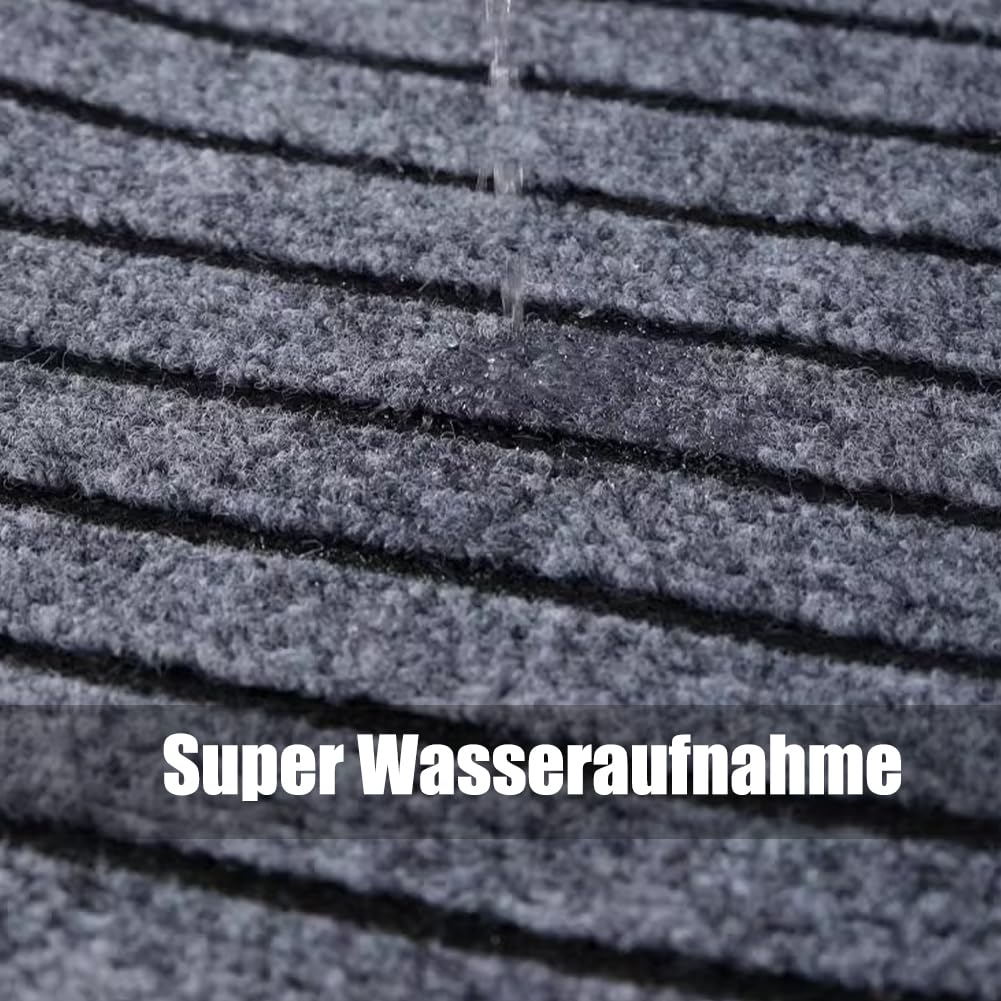 Tappeto Ingresso Interno SQUATCH - Zerbino Antiscivolo 120x180cm Nero, Assorbe Acqua E Sporco, Perfetto Per Casa E Ufficio - Foto 4