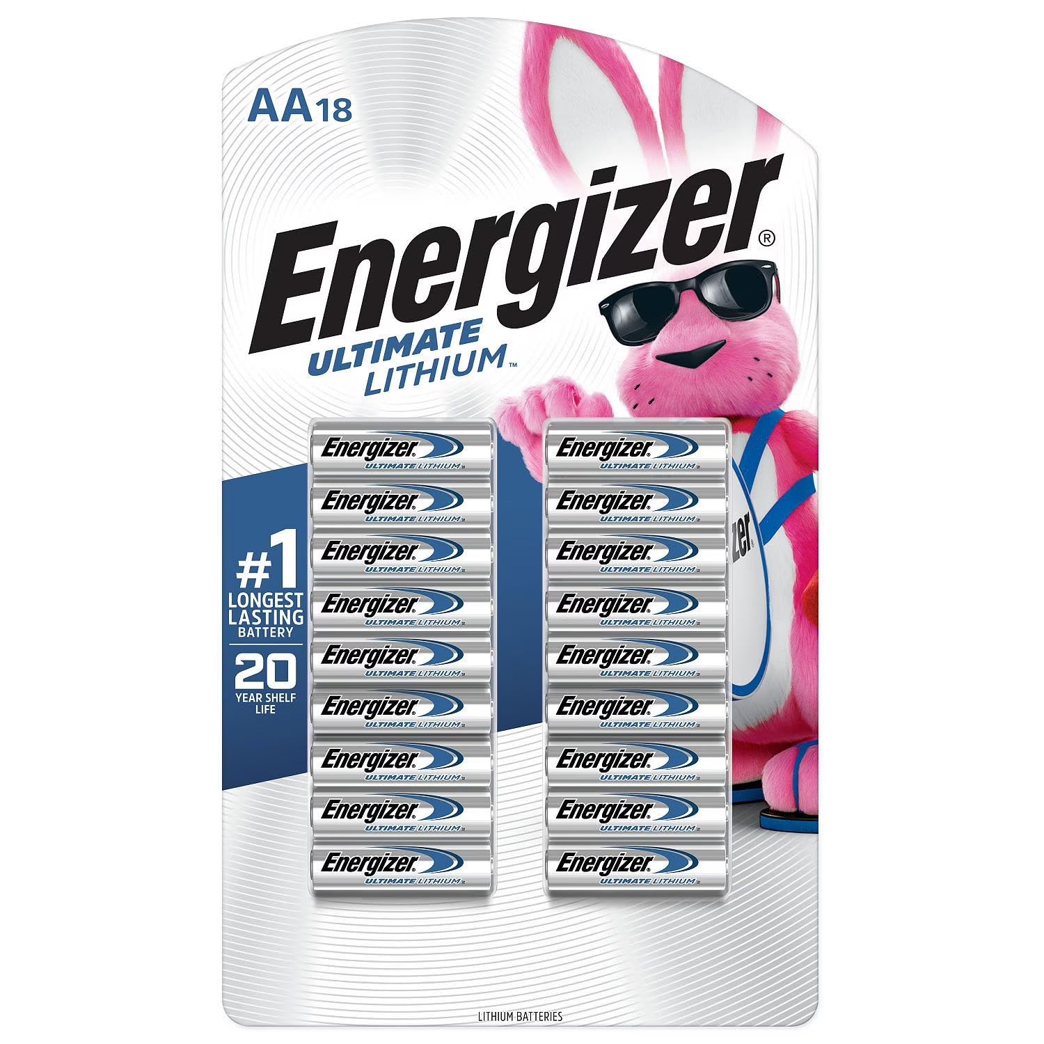 Ultimate Lithium AA Batteries 18-Pack by Energizer