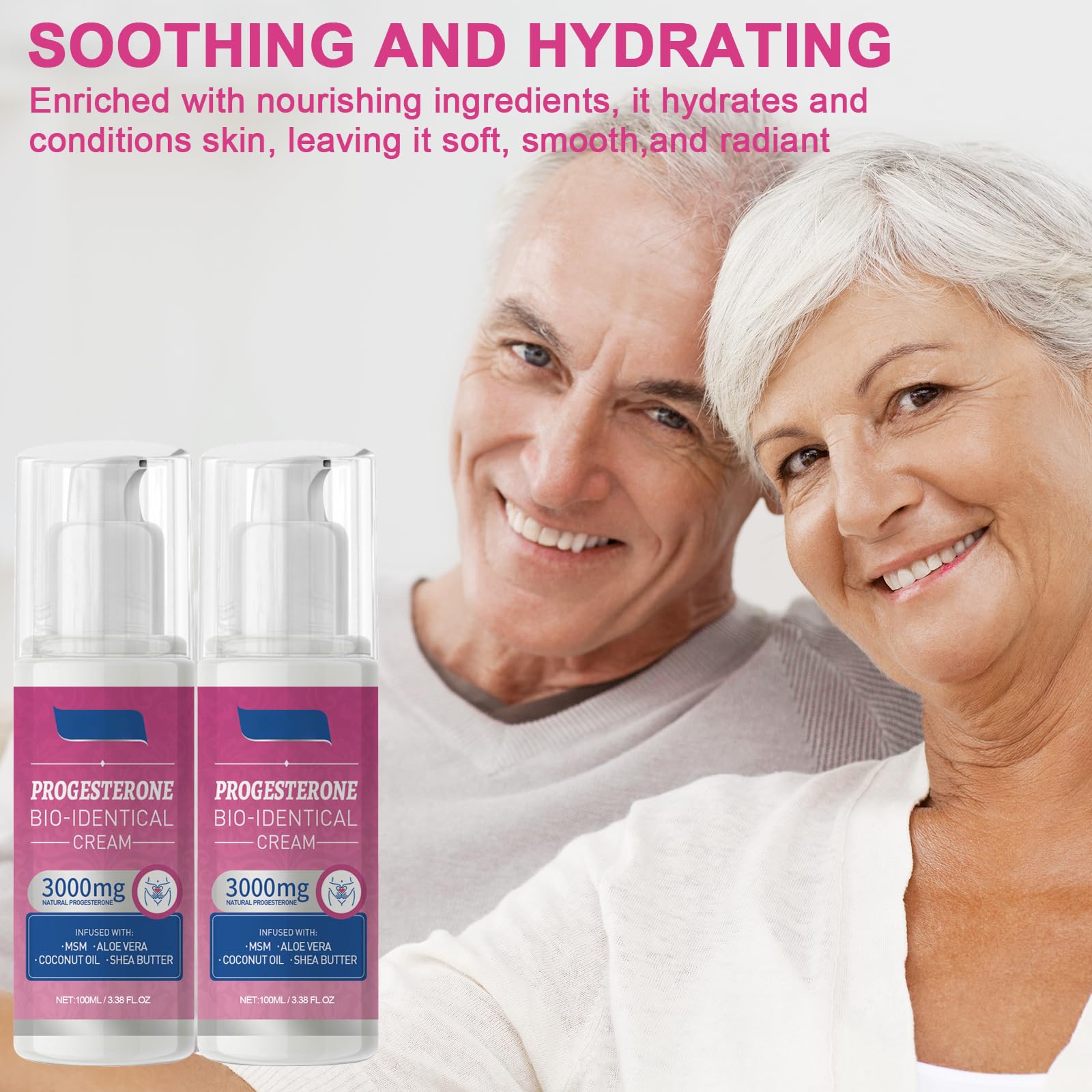 2 Stück Weibliche Wechseljahre Creme, Linderung Wechseljahre Creme, Entspannen Wechseljahr, Bioidentische Frauen, Balance-Unterstützung für den Körper, 100ML